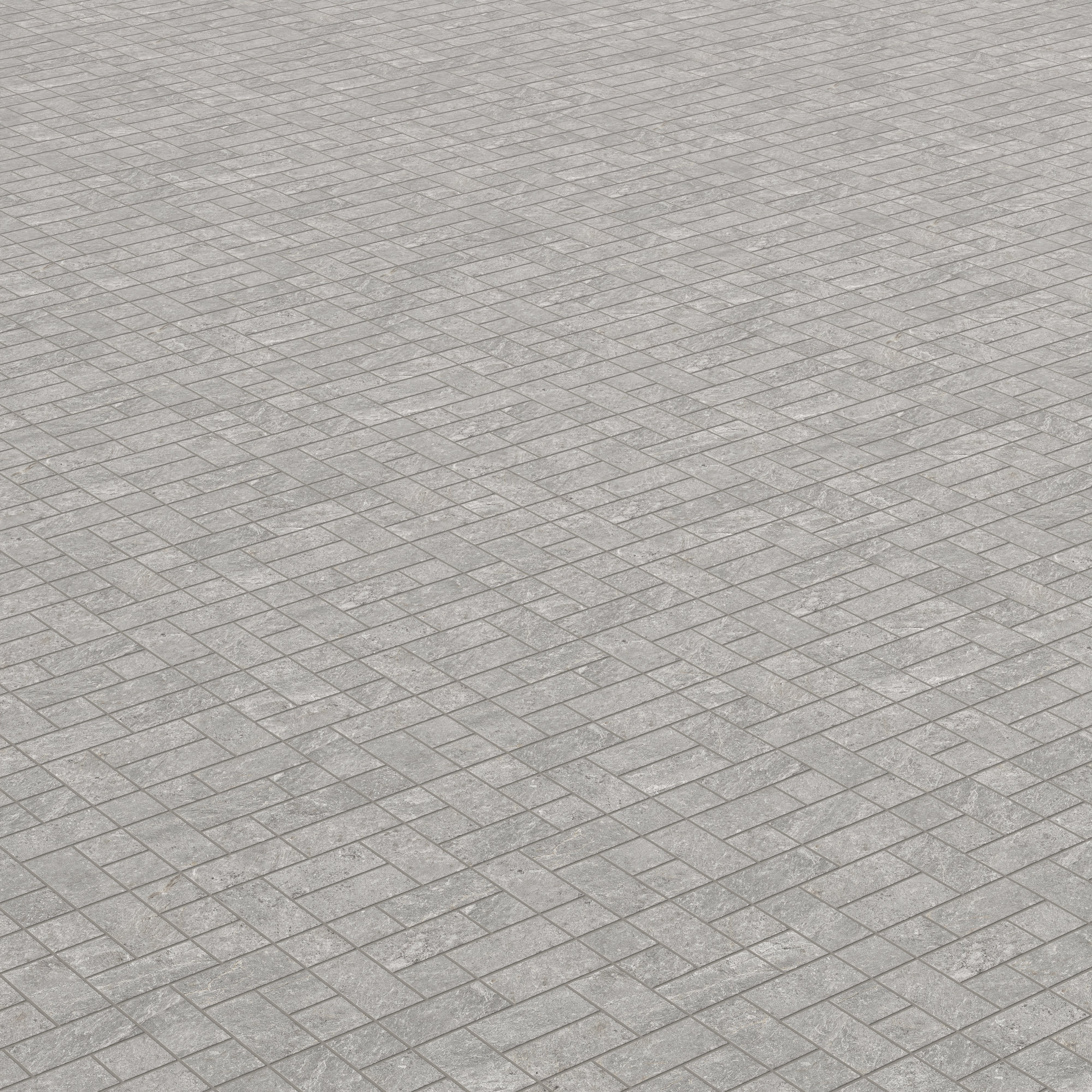Dawson 8.7x12 Matte Porcelain Tetris Mosaic Tile in Ash - Image 3