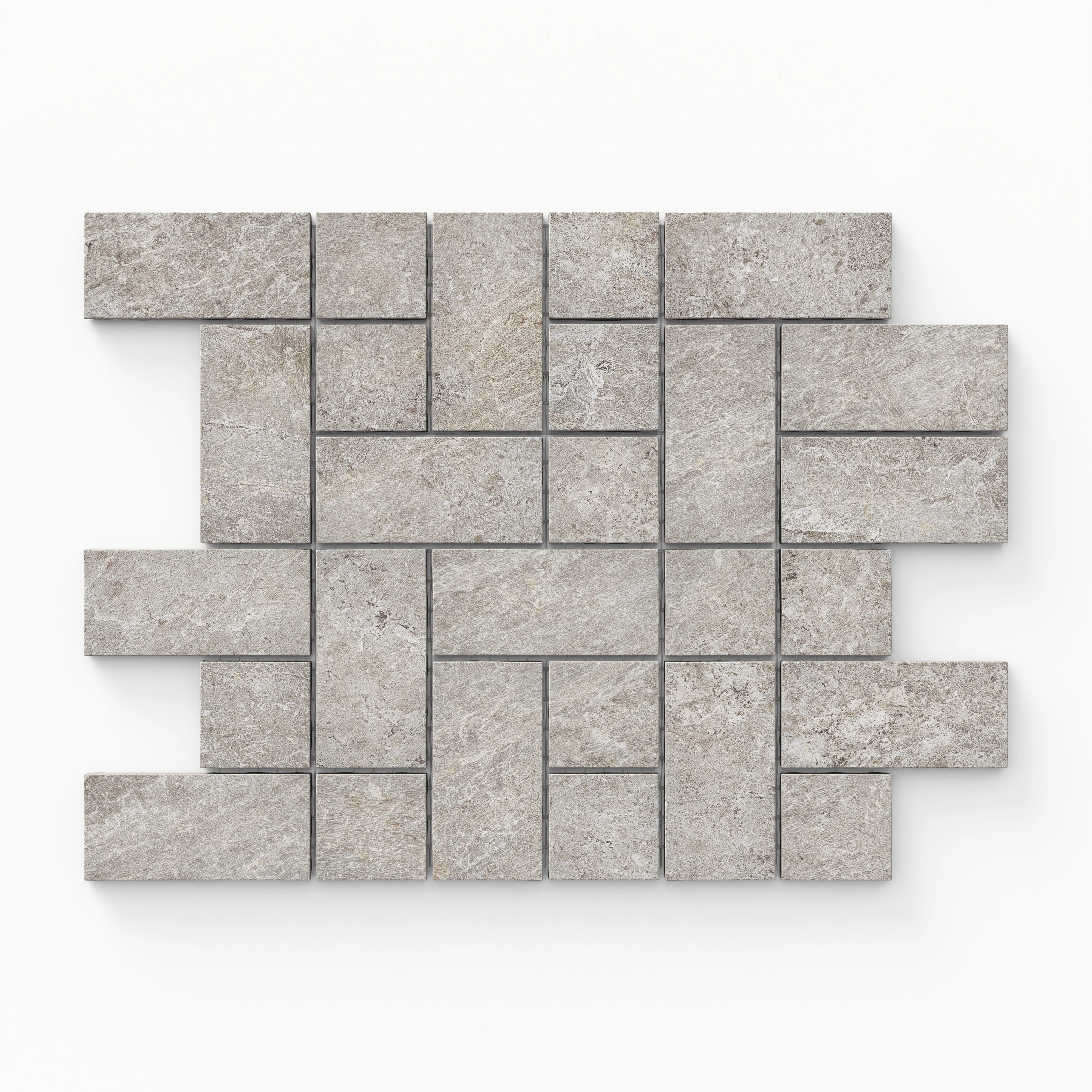 Dawson 8.7x12 Matte Porcelain Tetris Mosaic Tile in Dune