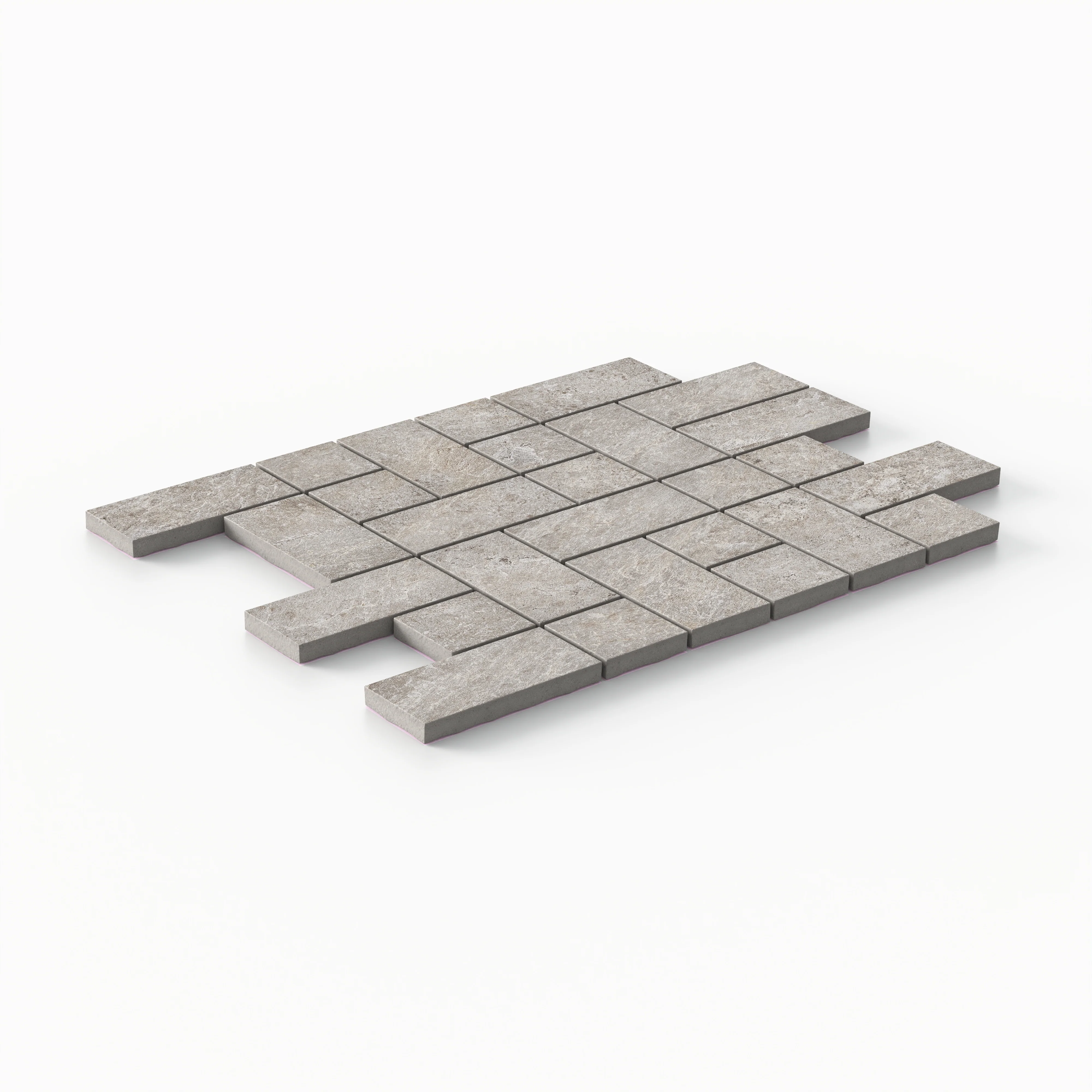 Dawson 8.7x12 Matte Porcelain Tetris Mosaic Tile in Dune - Image 3