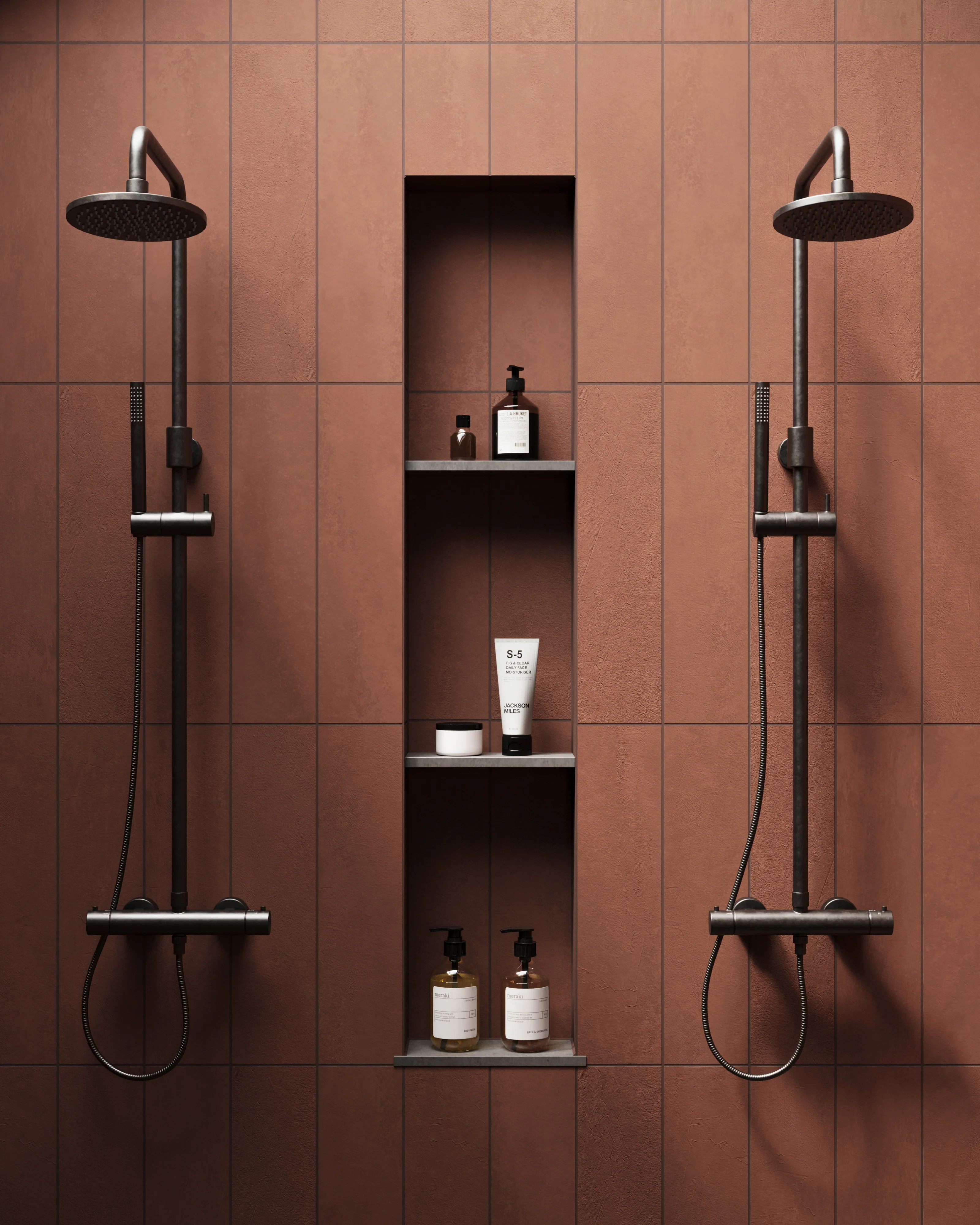Dax 6x24 Matte Porcelain Tile in Rust - Image 4
