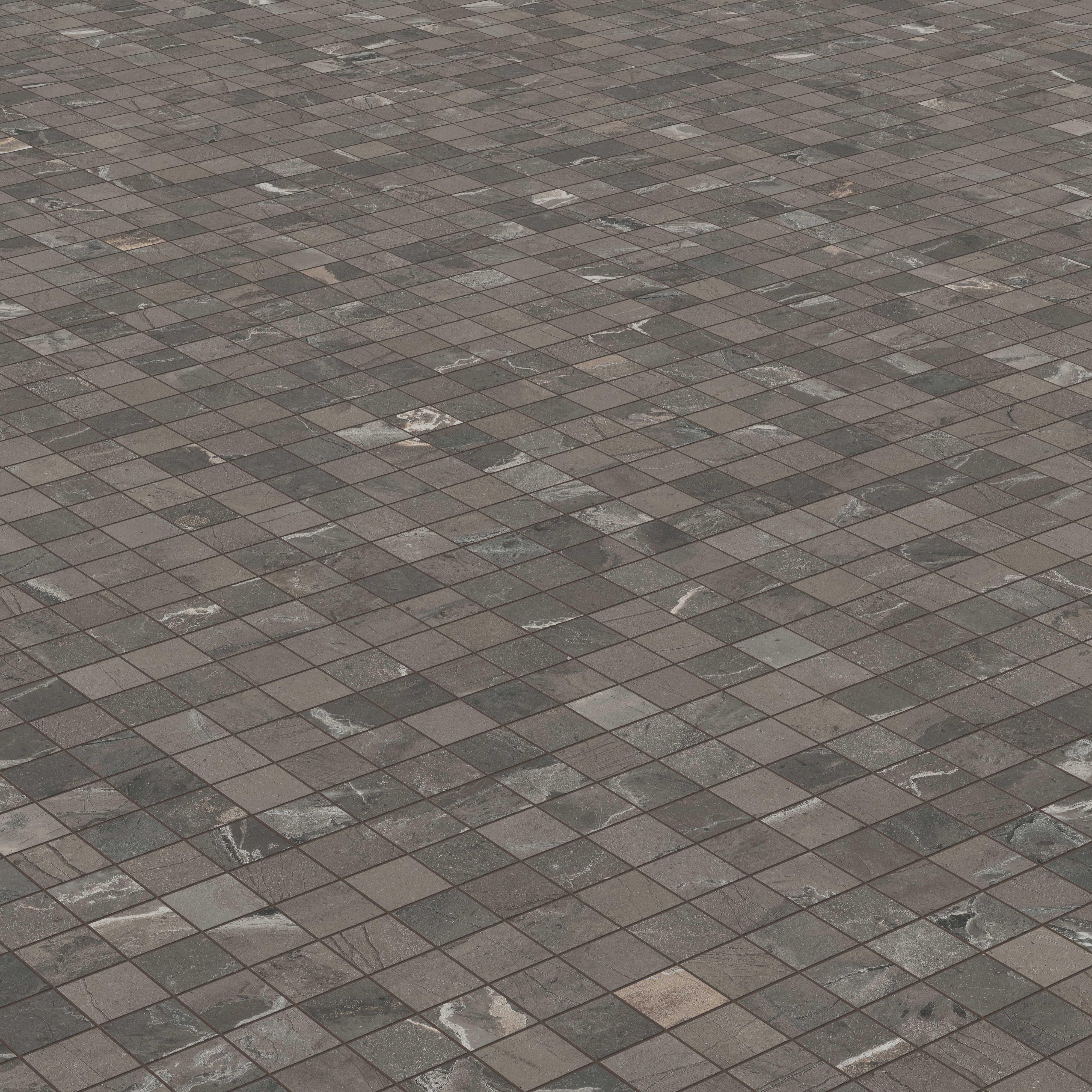 Declan 2x2 Matte Porcelain Mosaic Tile in Brown - Image 3