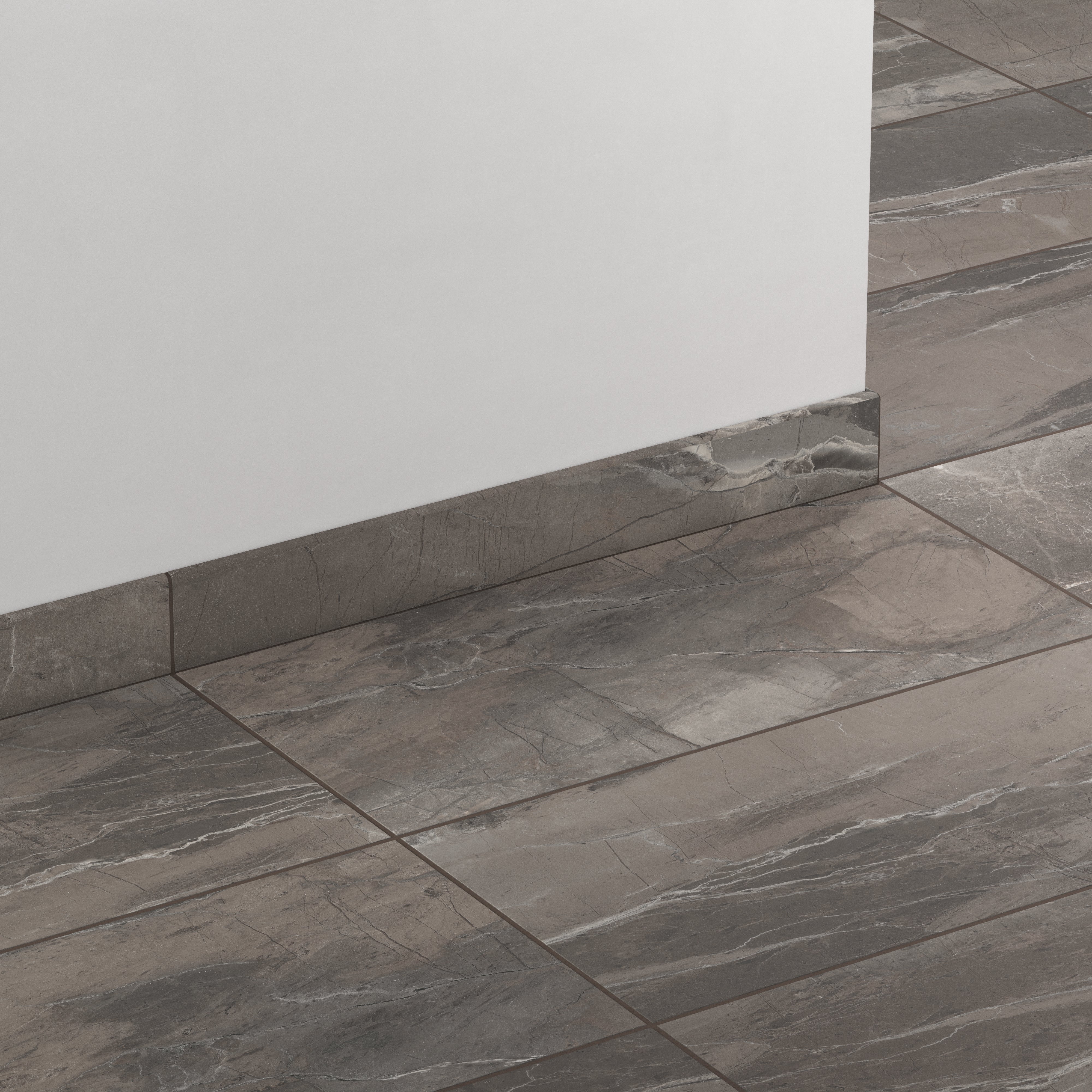 Declan 3x24 Matte Porcelain Bullnose Tile in Brown - Image 3