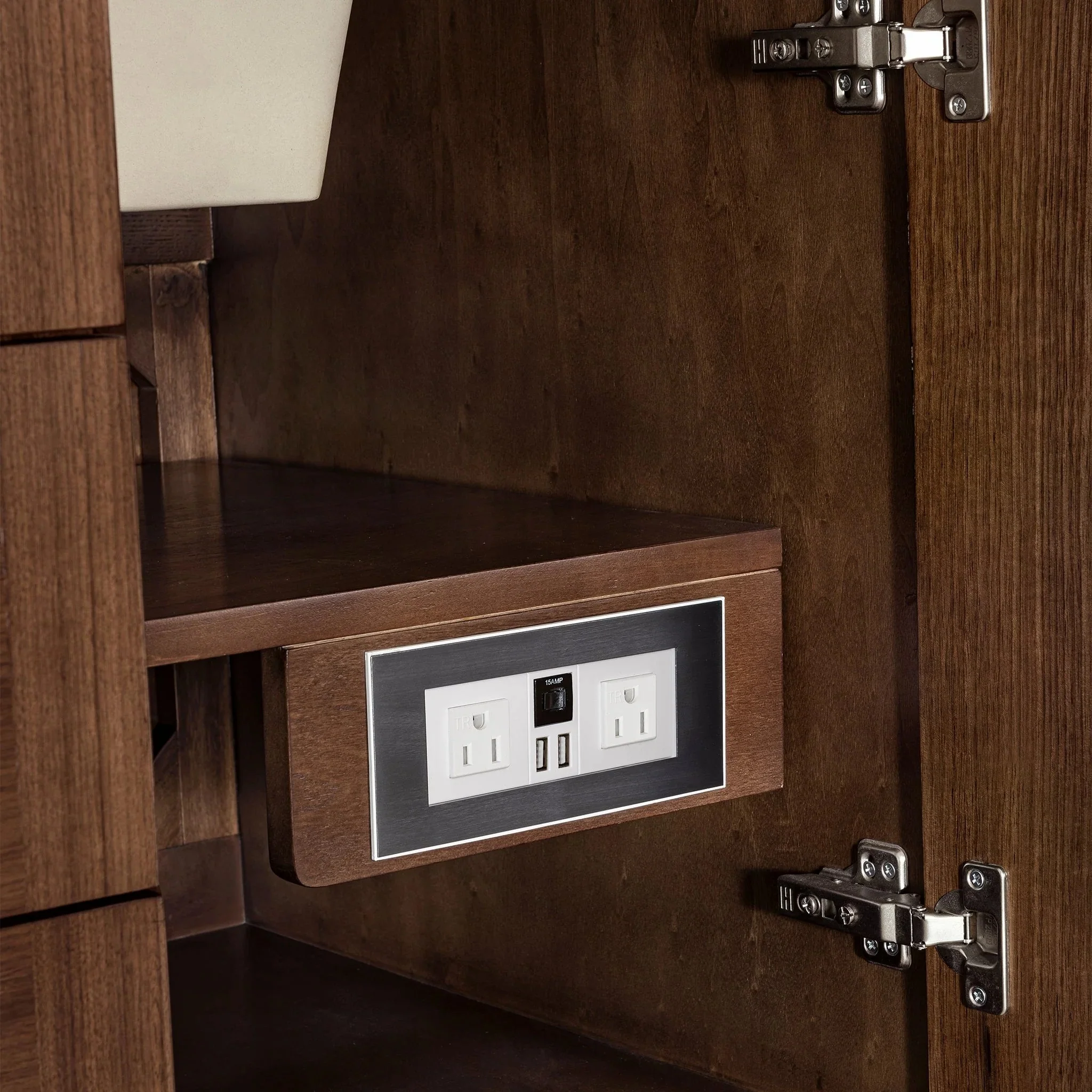 Demi 72" Double Vanity in Mid-Century Walnut with 3 cm White Zeus Quartz Top - Image 7