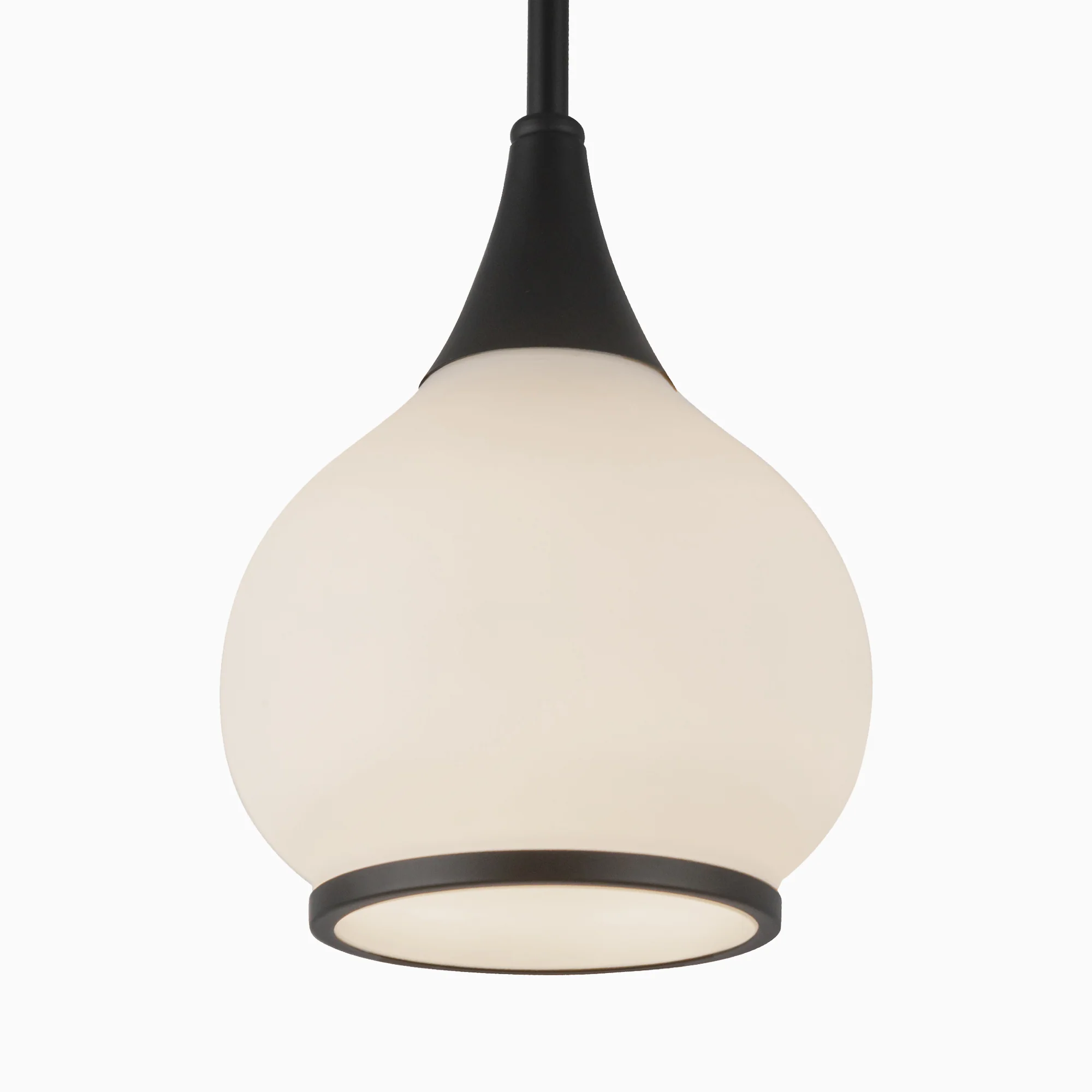 Eleanor 6" 1 Light Pendant in Matte Black/Opal Matte Glass - Image 4