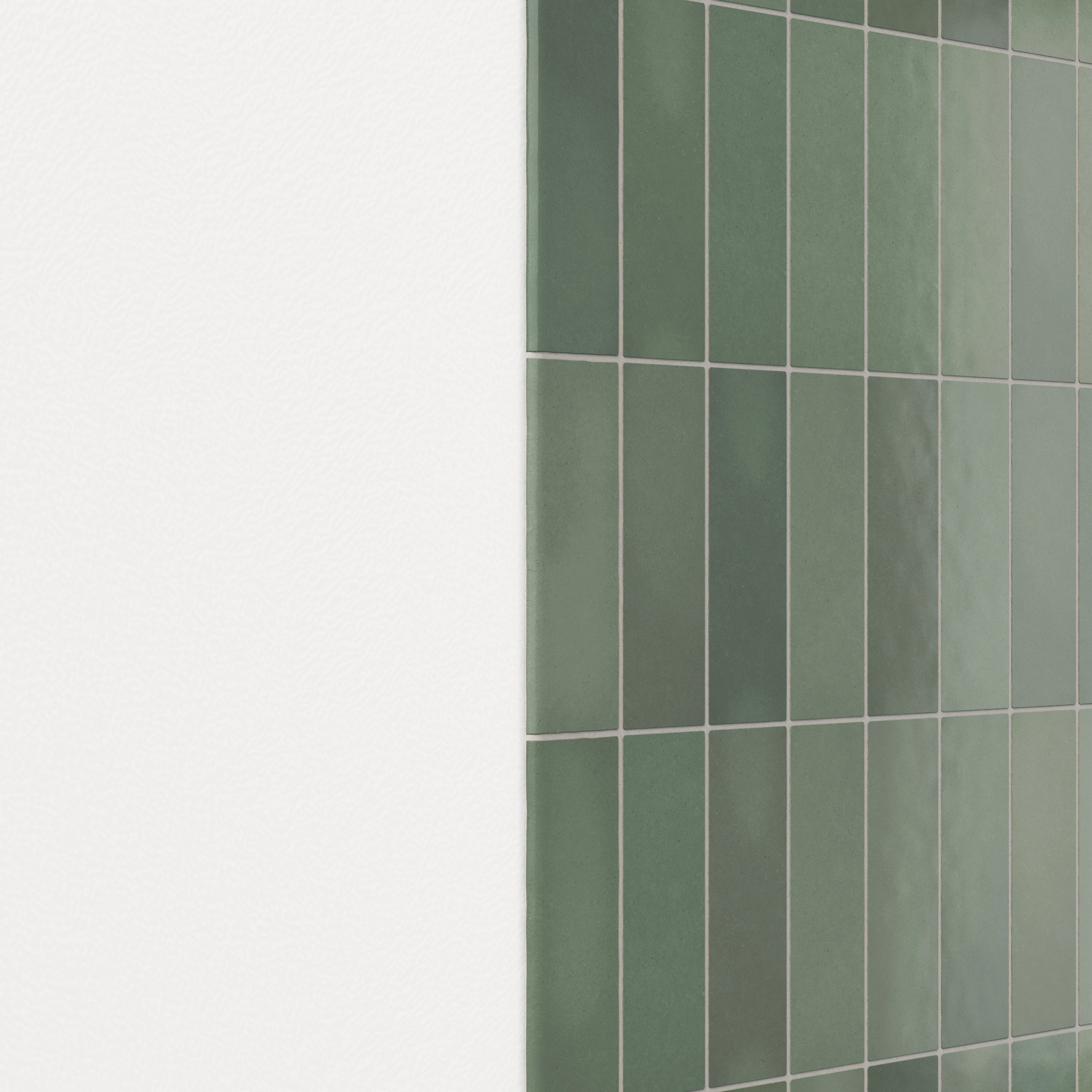 Ellie 2.5x8 Bullnose Matte Porcelain Tile in Moss - Image 4