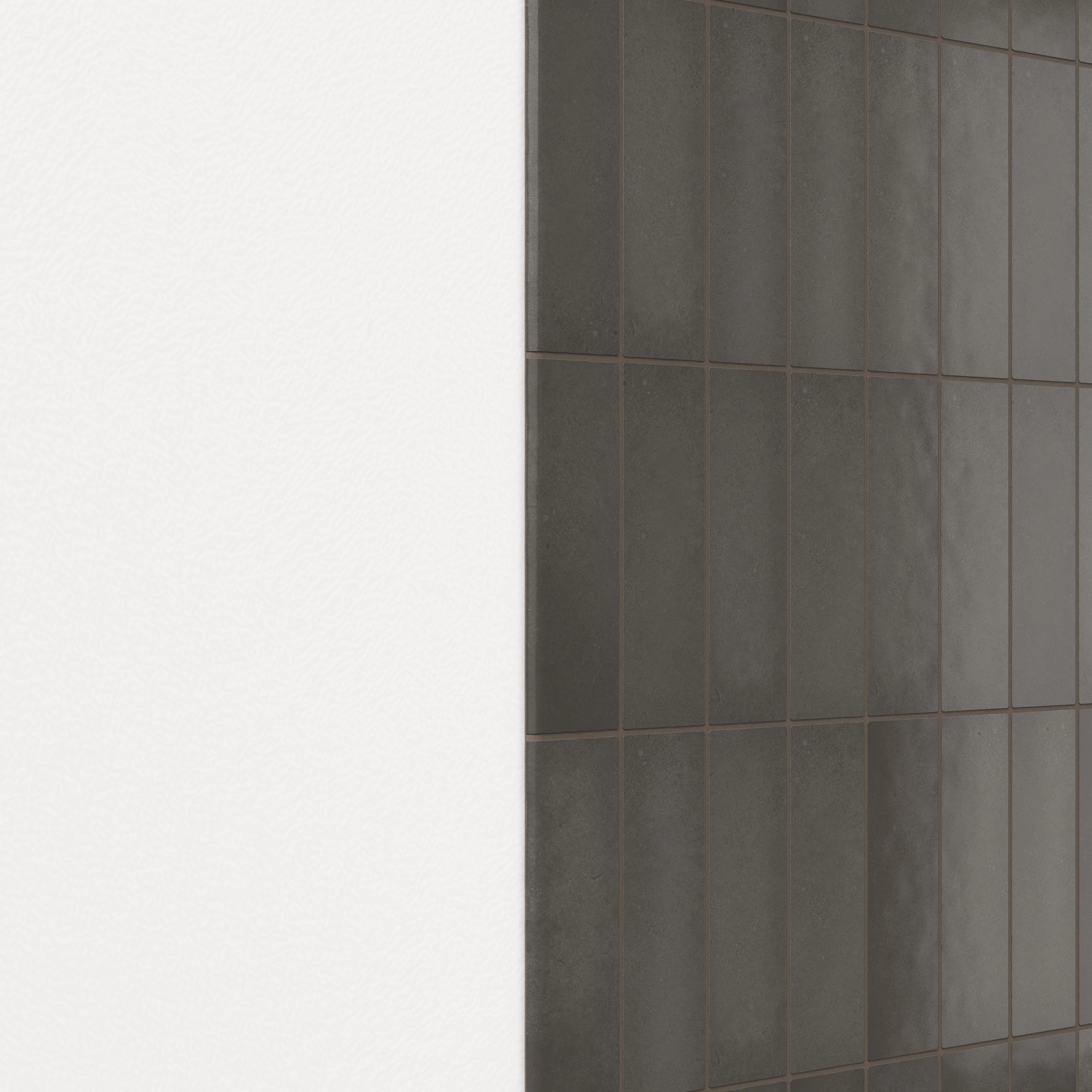 Ellie 2.5x8 Bullnose Matte Porcelain Tile in Smoke - Image 3