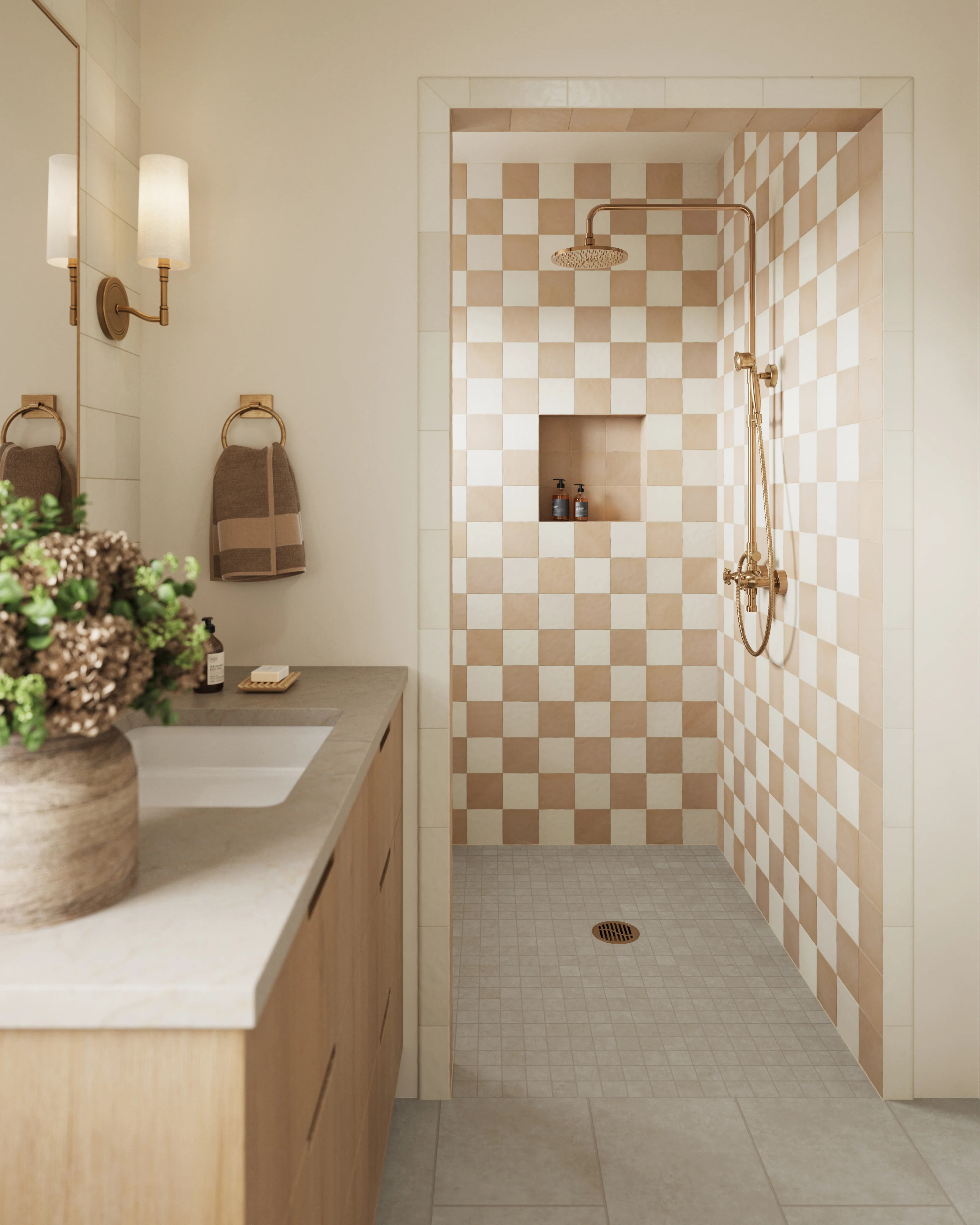 Ellie 5x5 Matte Ceramic Tile in Tan - Image 10