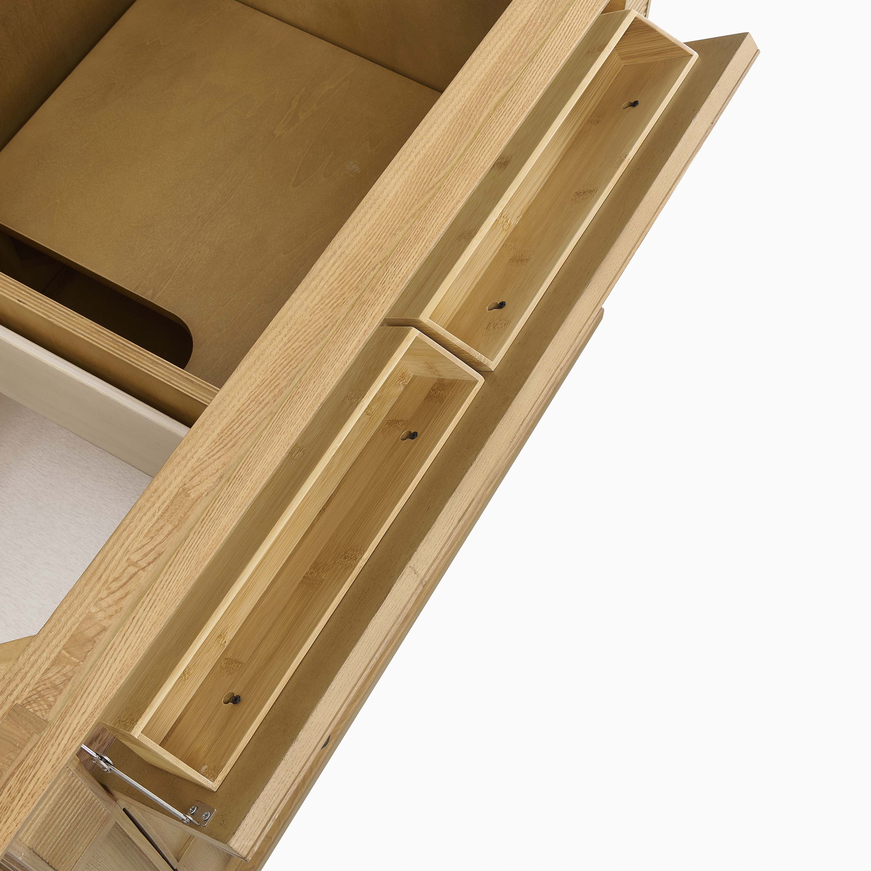 Elodie 36" Single Vanity in Light Natural Oak with 3 cm White Zeus Quartz Top - Image 9