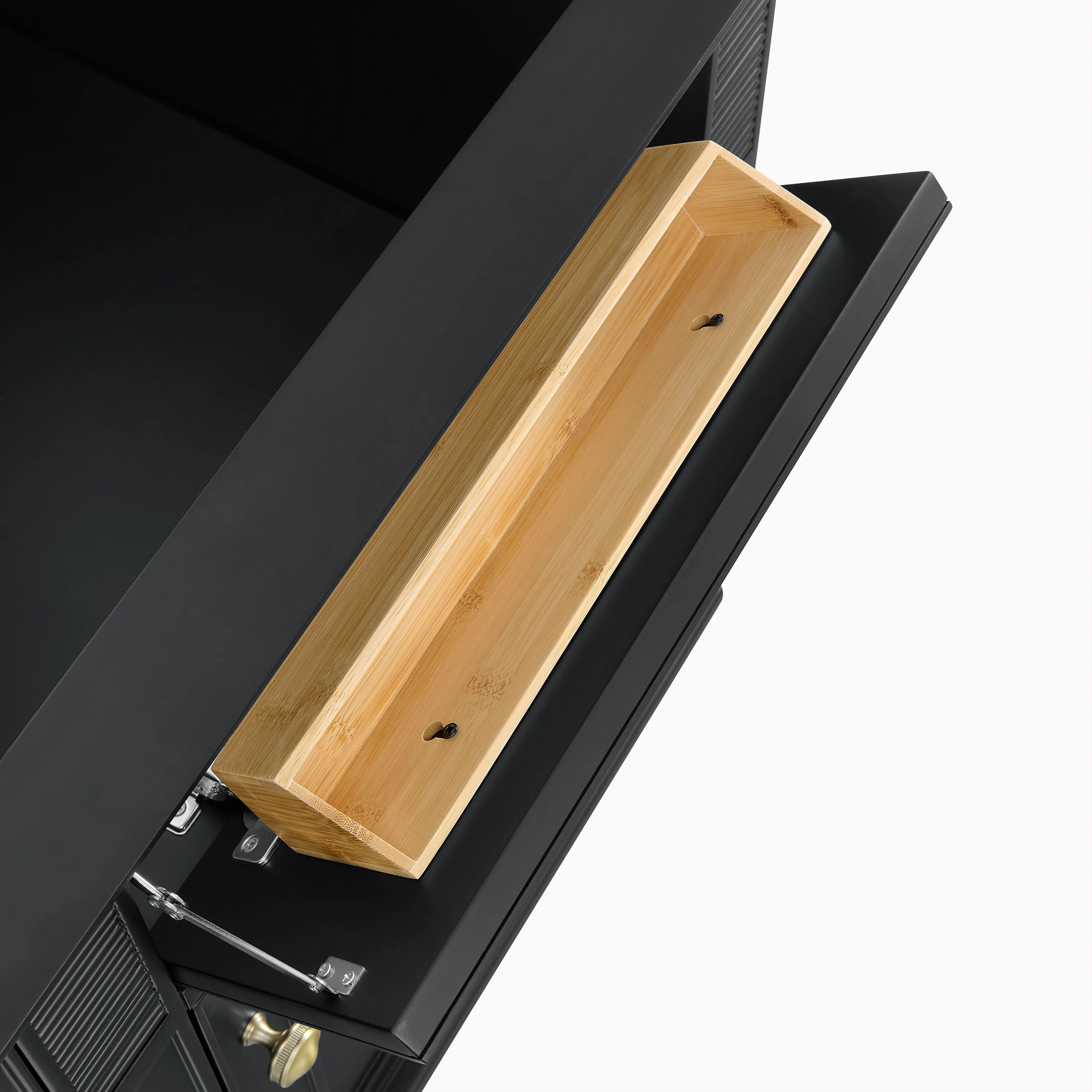 Elodie 60" Double Vanity in Black Onyx with 3 cm White Zeus Quartz Top - Image 9