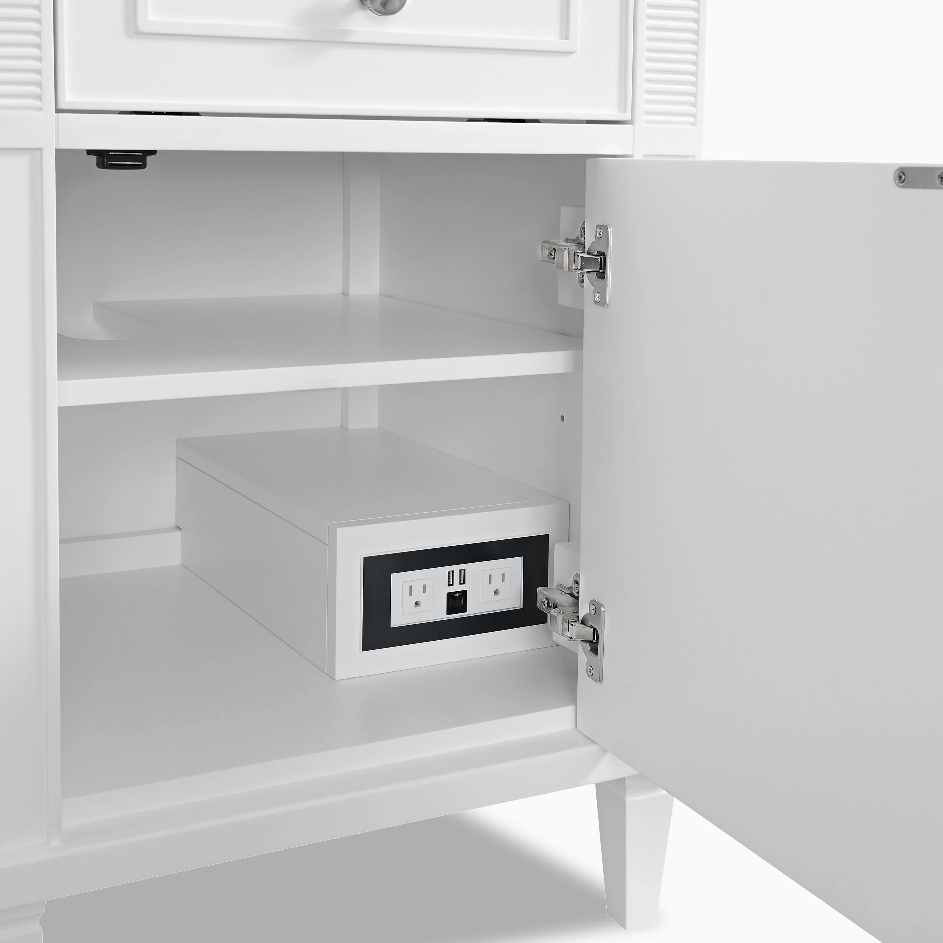 Elodie 60" Double Vanity in Bright White with 3 cm White Zeus Quartz Top - Image 6