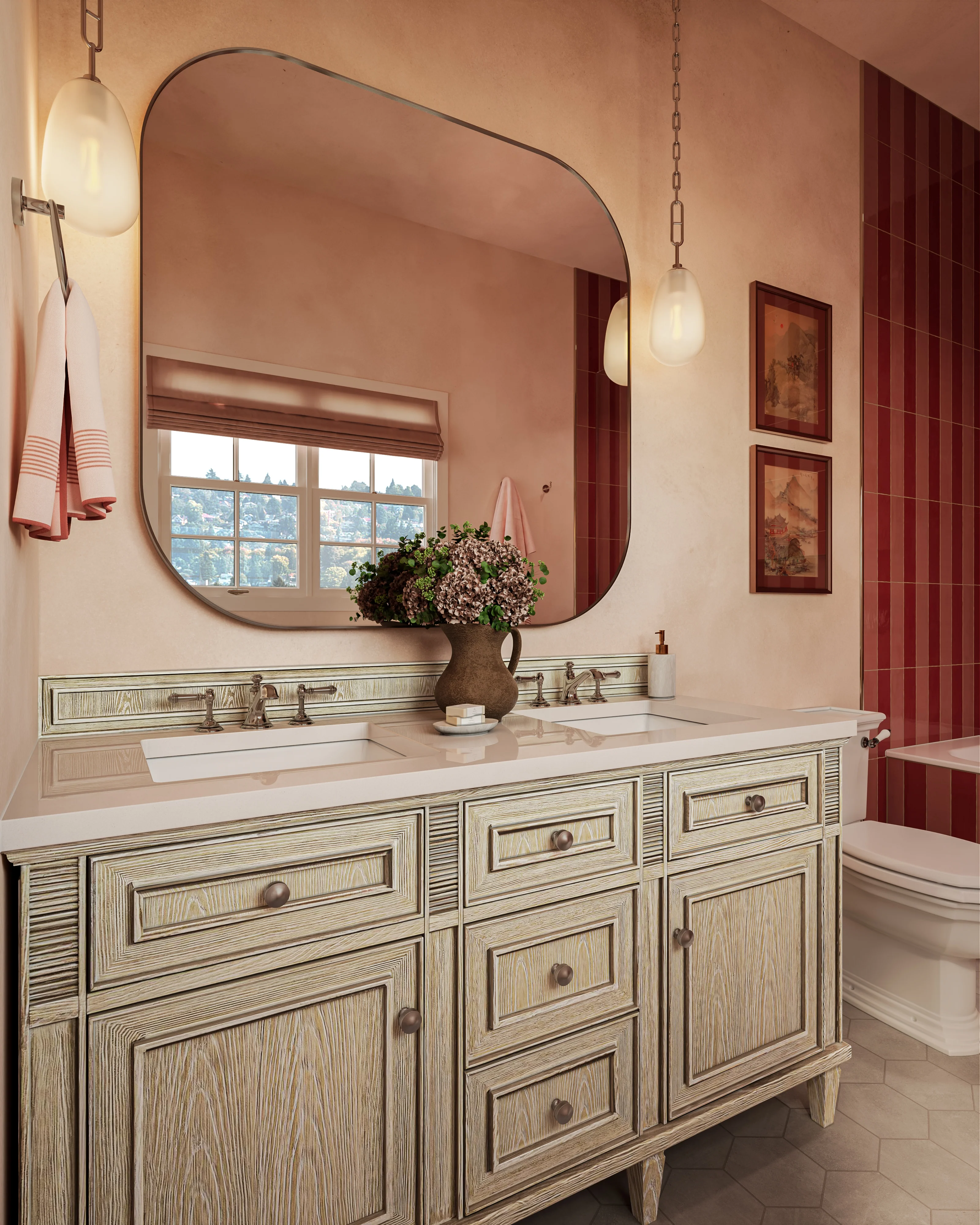 Elodie 60" Double Vanity in Whitewashed Oak with 3 cm White Zeus Quartz Top - Image 10