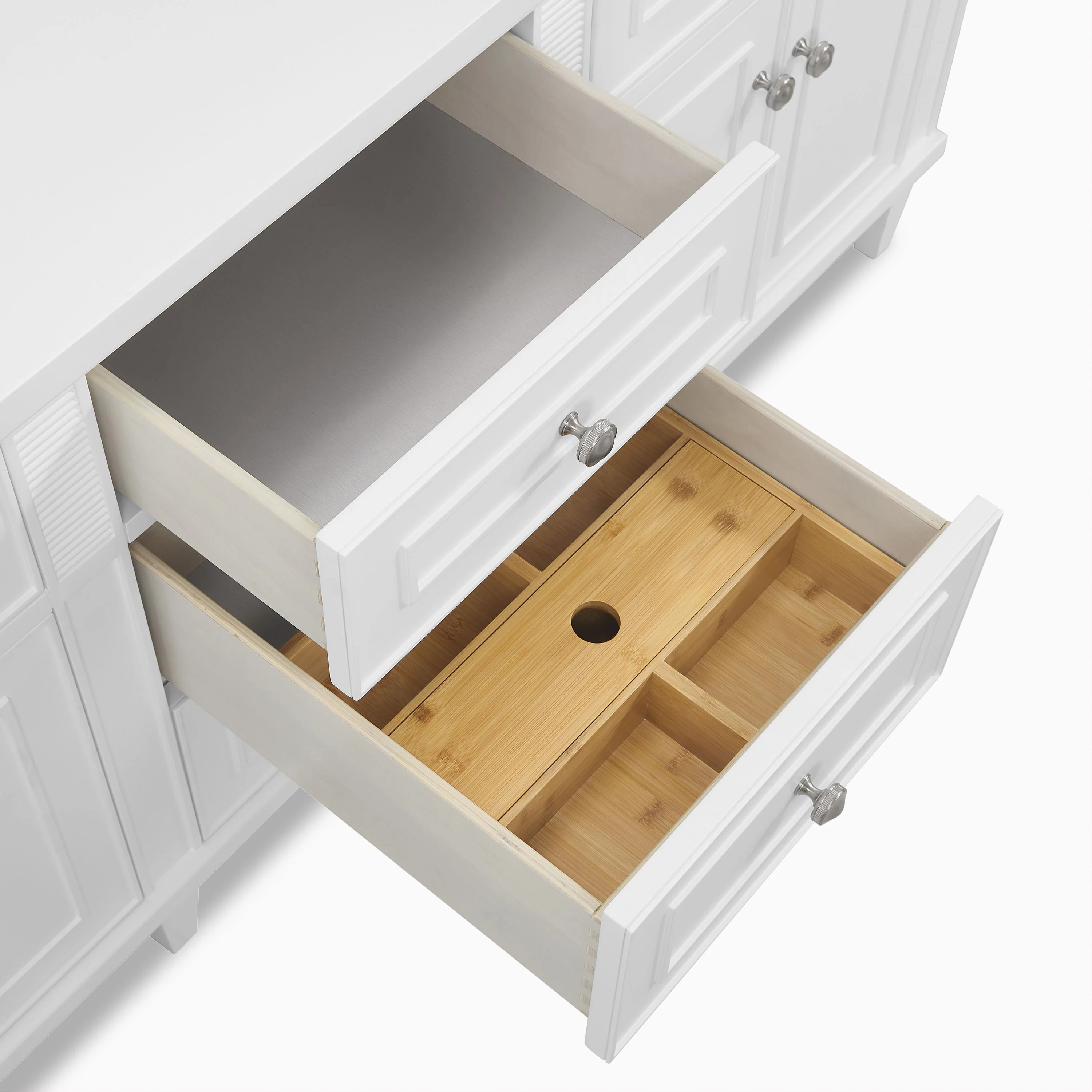 Elodie 72" Double Vanity in Bright White with 3 cm White Zeus Quartz Top - Image 7