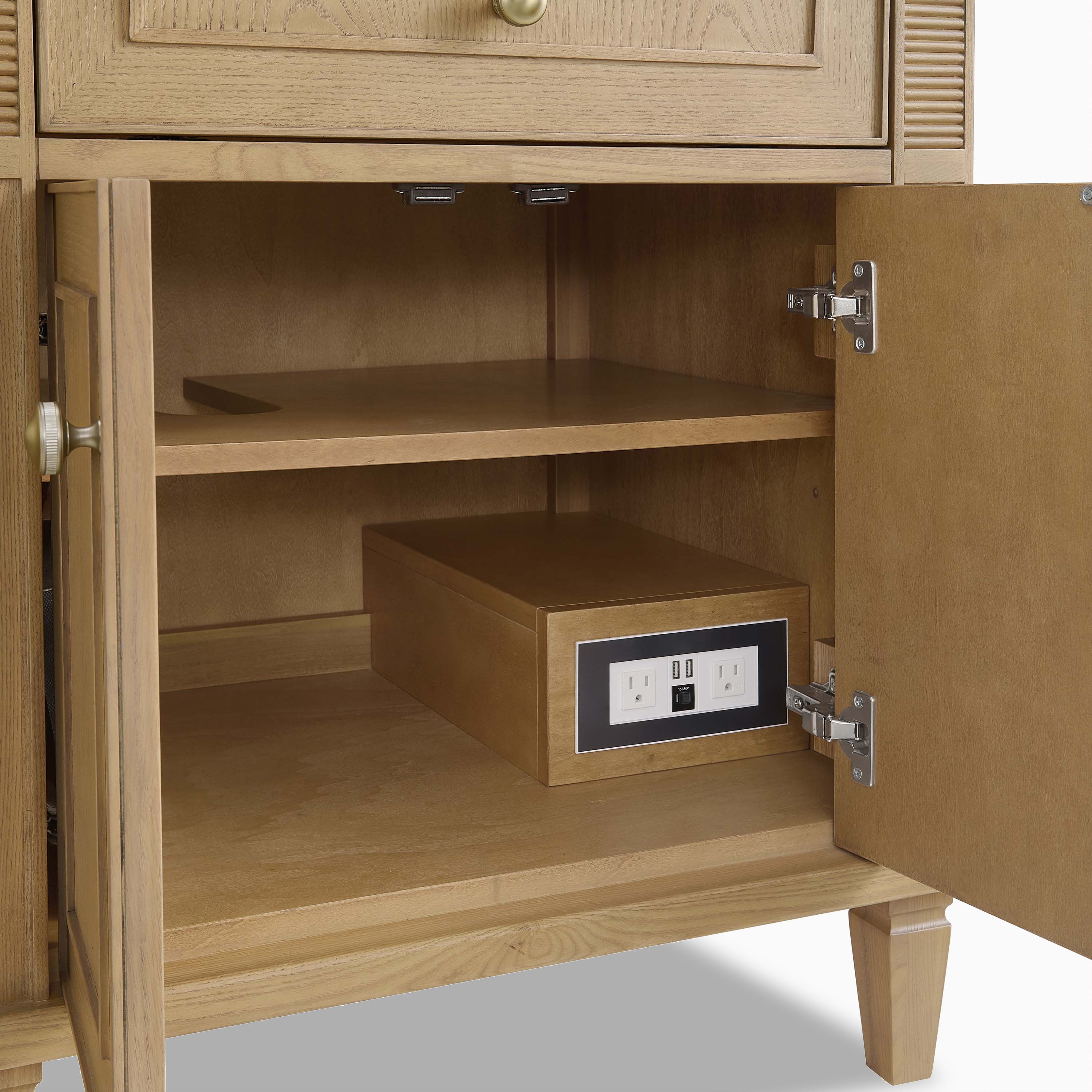 Elodie 72" Double Vanity in Light Natural Oak with 3 cm White Zeus Quartz Top - Image 7
