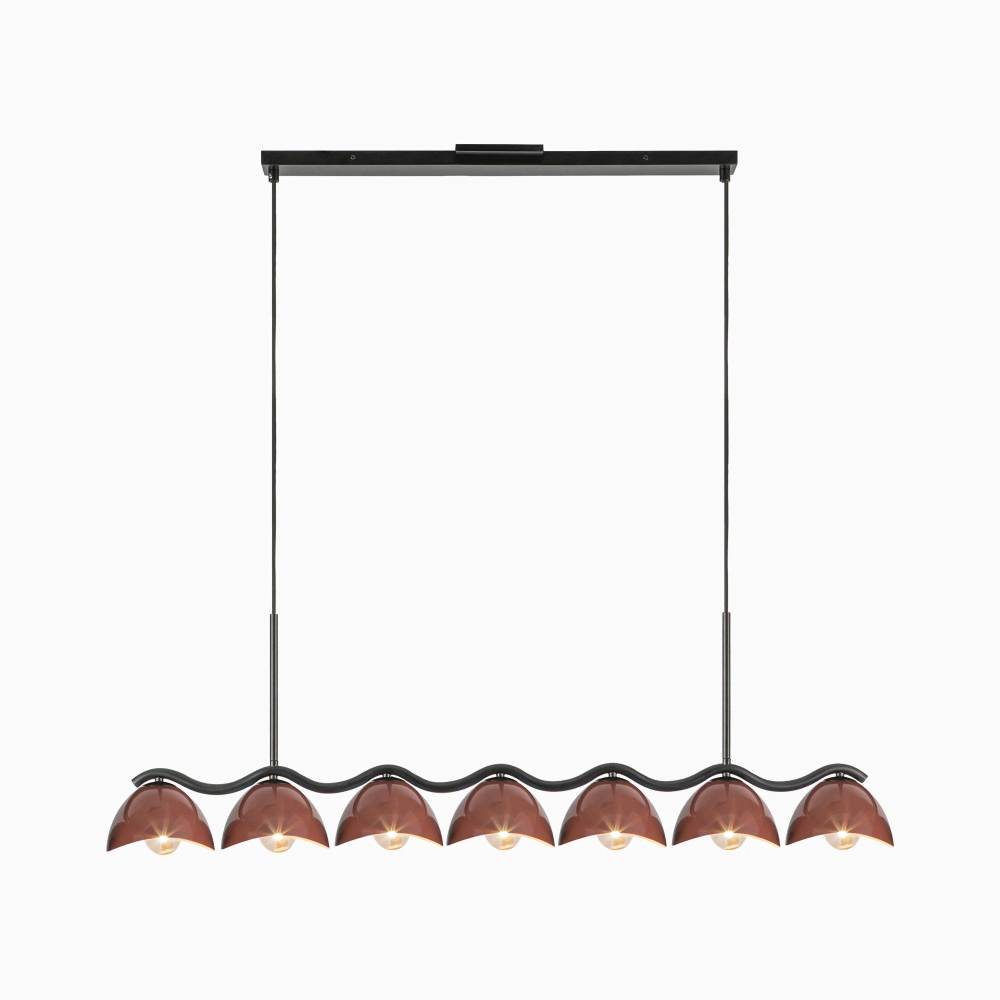 Erza 42" Socket Linear Pendant in Black/Burgundy - Image 3