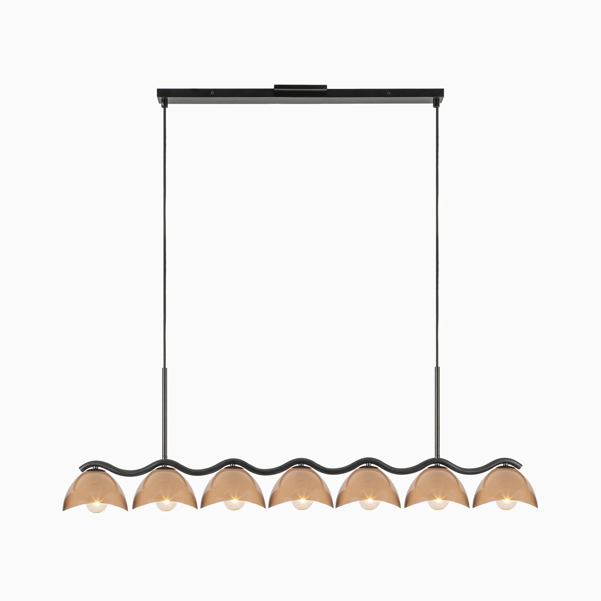 Erza 42" Socket Linear Pendant in Black/Peach - Image 3