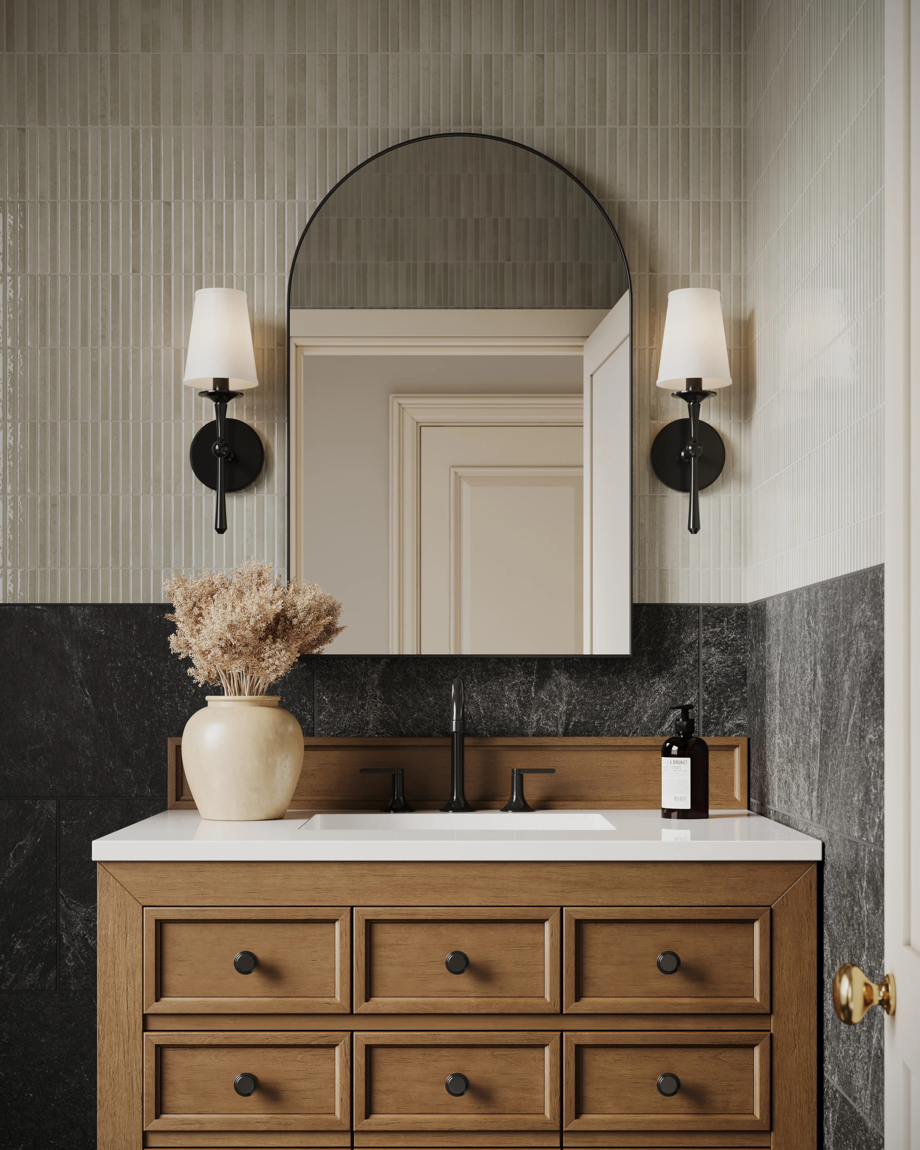 Rosalie 36" Single Vanity in Amber Birch with 3 cm White Zeus Quartz Top - Image 11
