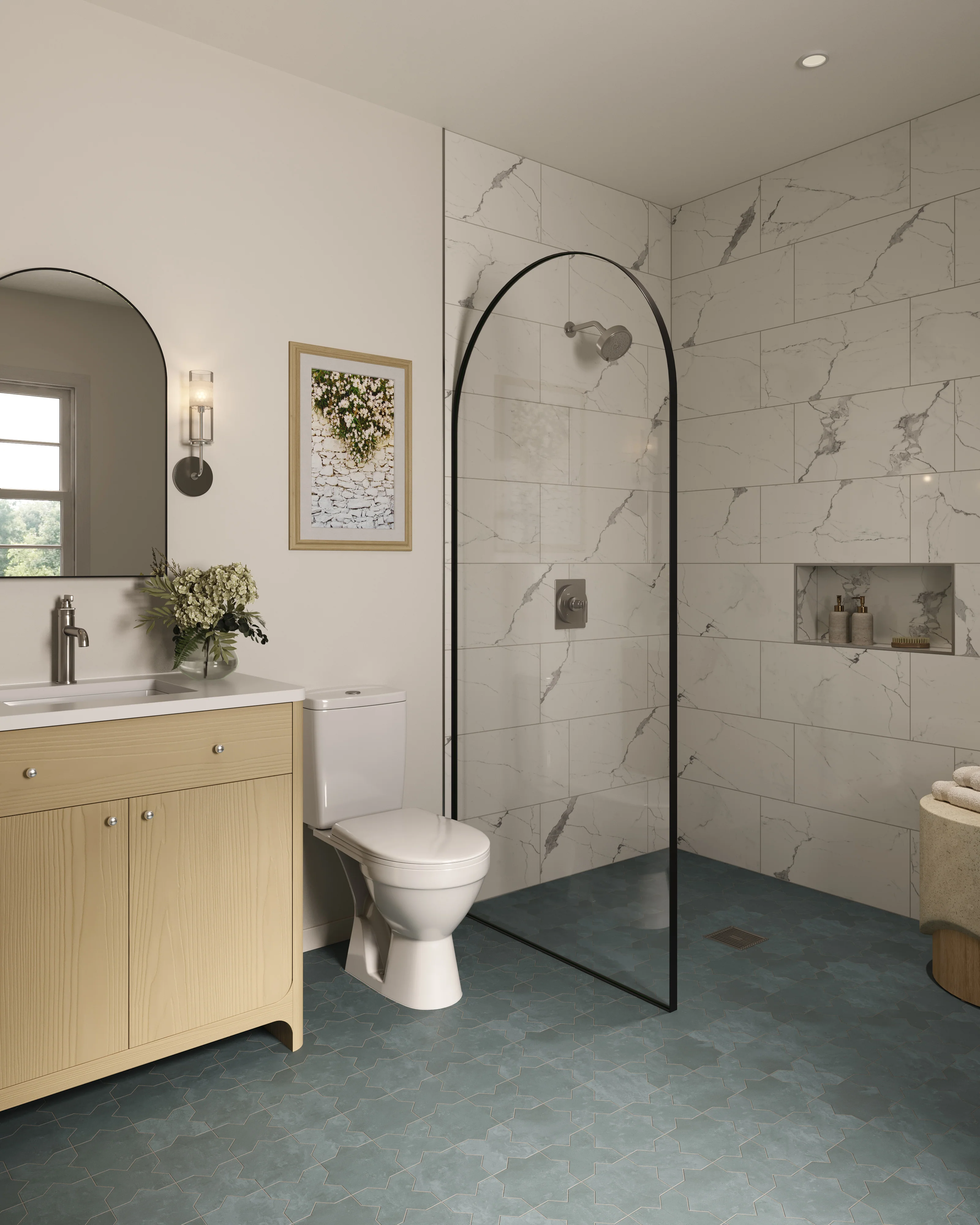 Esmeralda Small Mirror in Iron Matte Black - Image 24