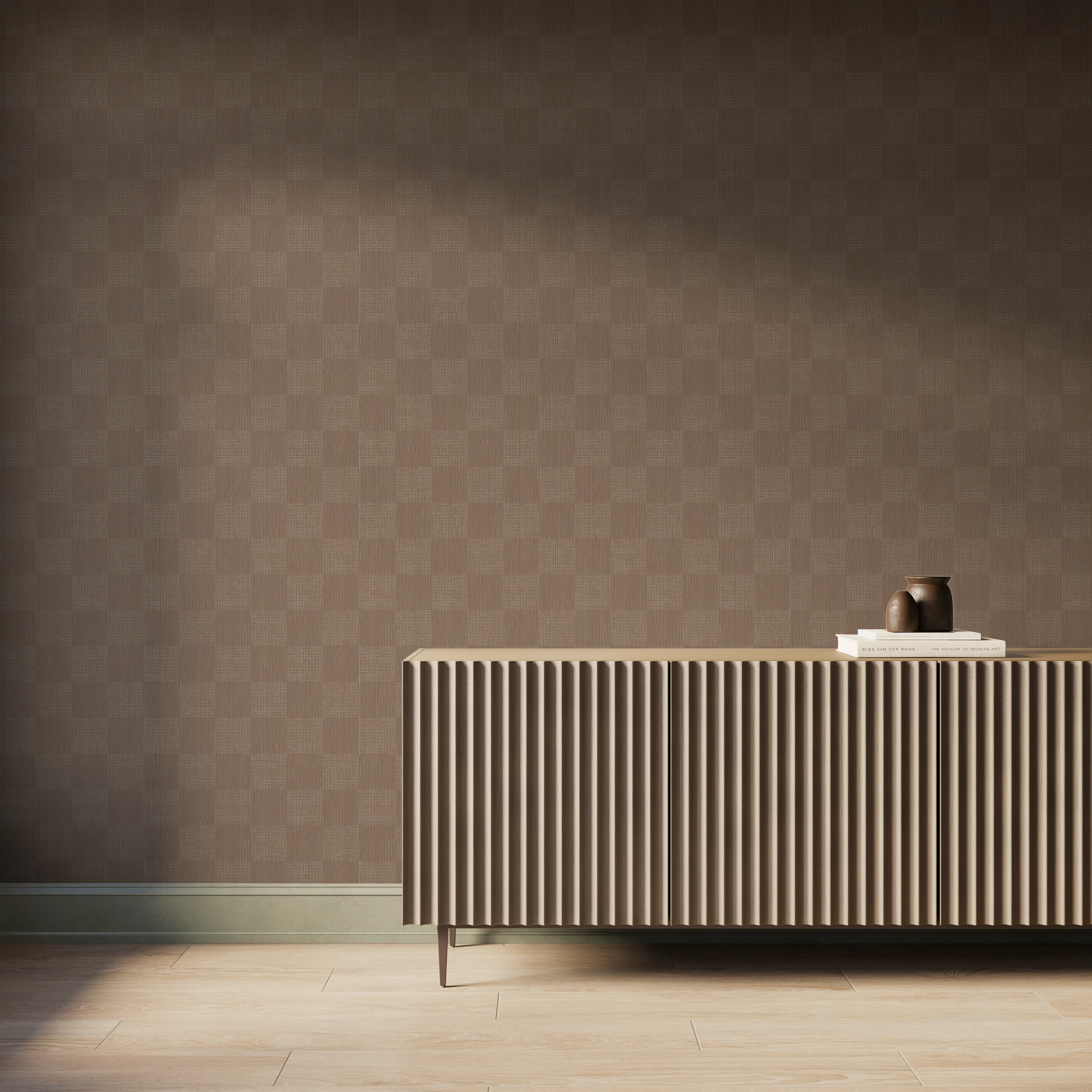 Essex Wallpaper in Taupe I, 52" x 132" - Image 2