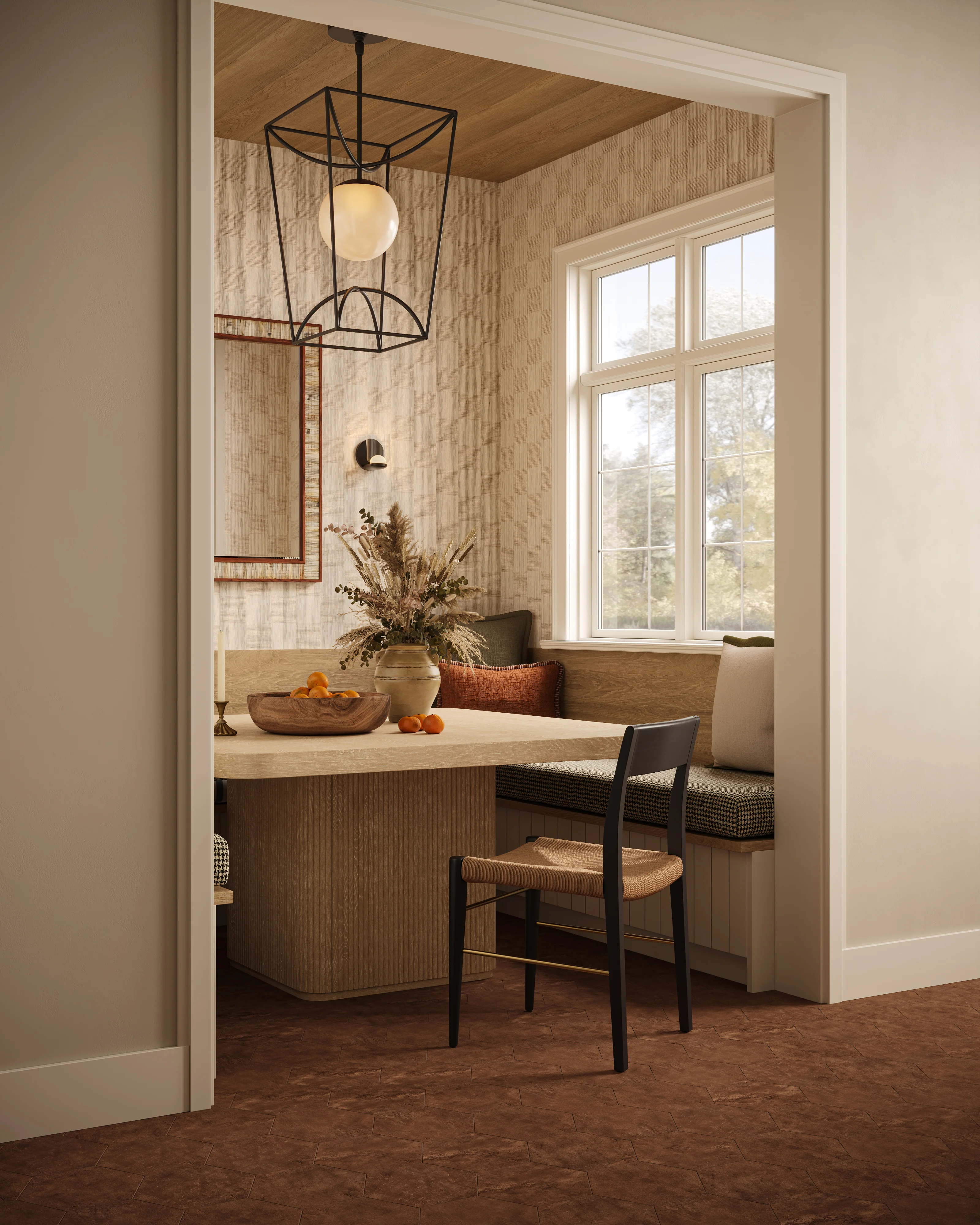 Essex Wallpaper in Terracotta II, 52" x 132" - Image 3