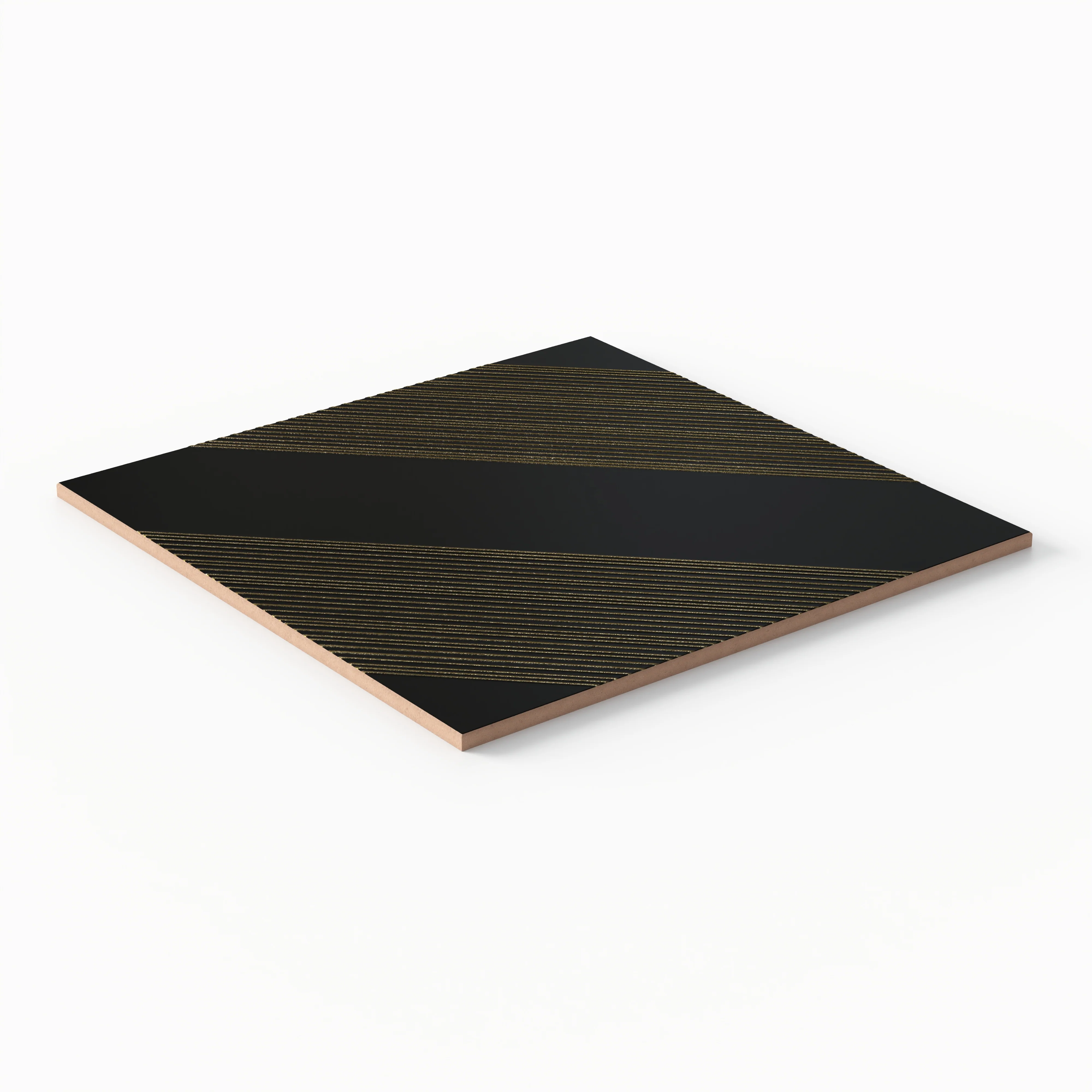 Estelle 12x12 Satin Ceramic Tile in Deco 1 Black Gold - Image 3