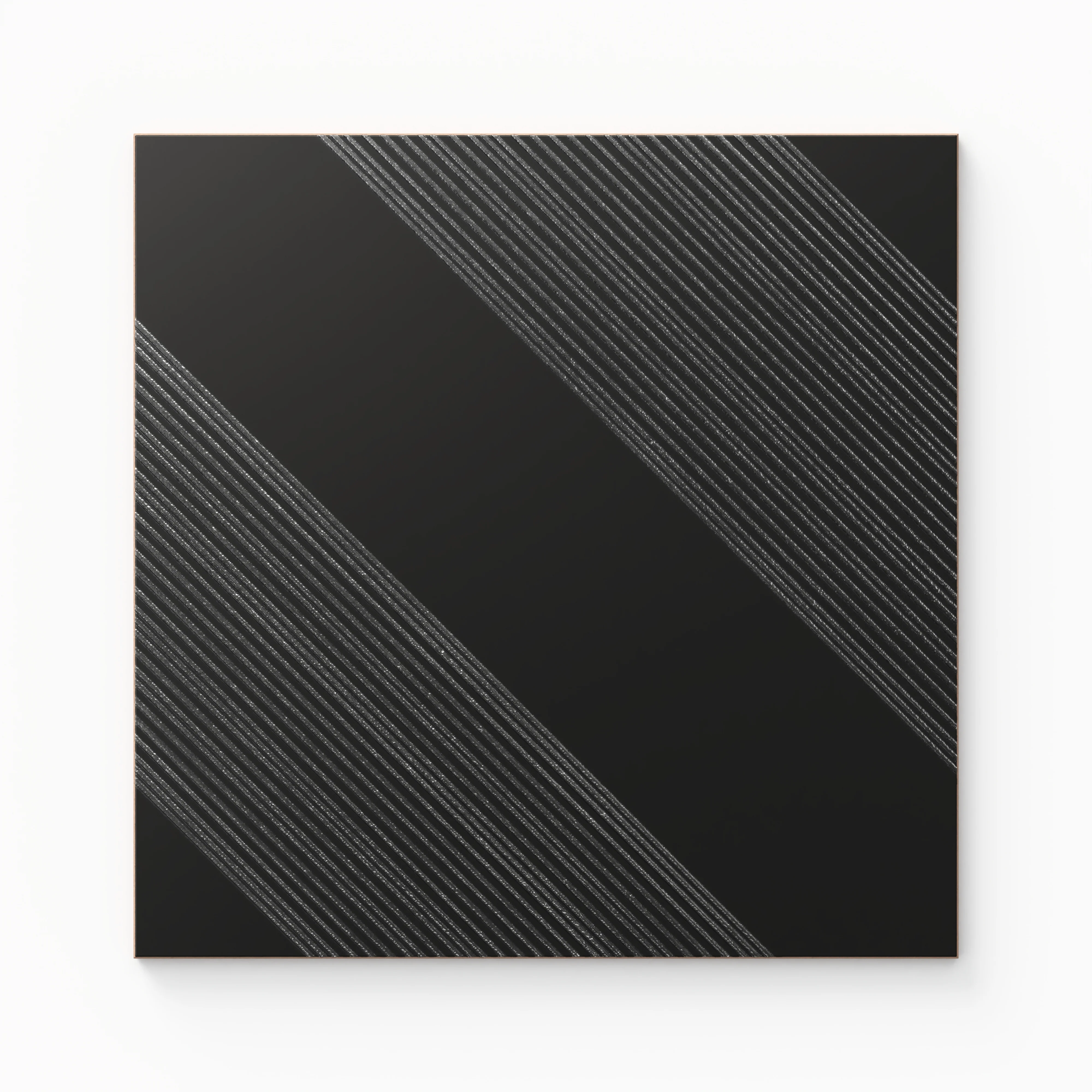 Estelle 12x12 Satin Ceramic Tile in Deco 1 Black Silver - Image 2