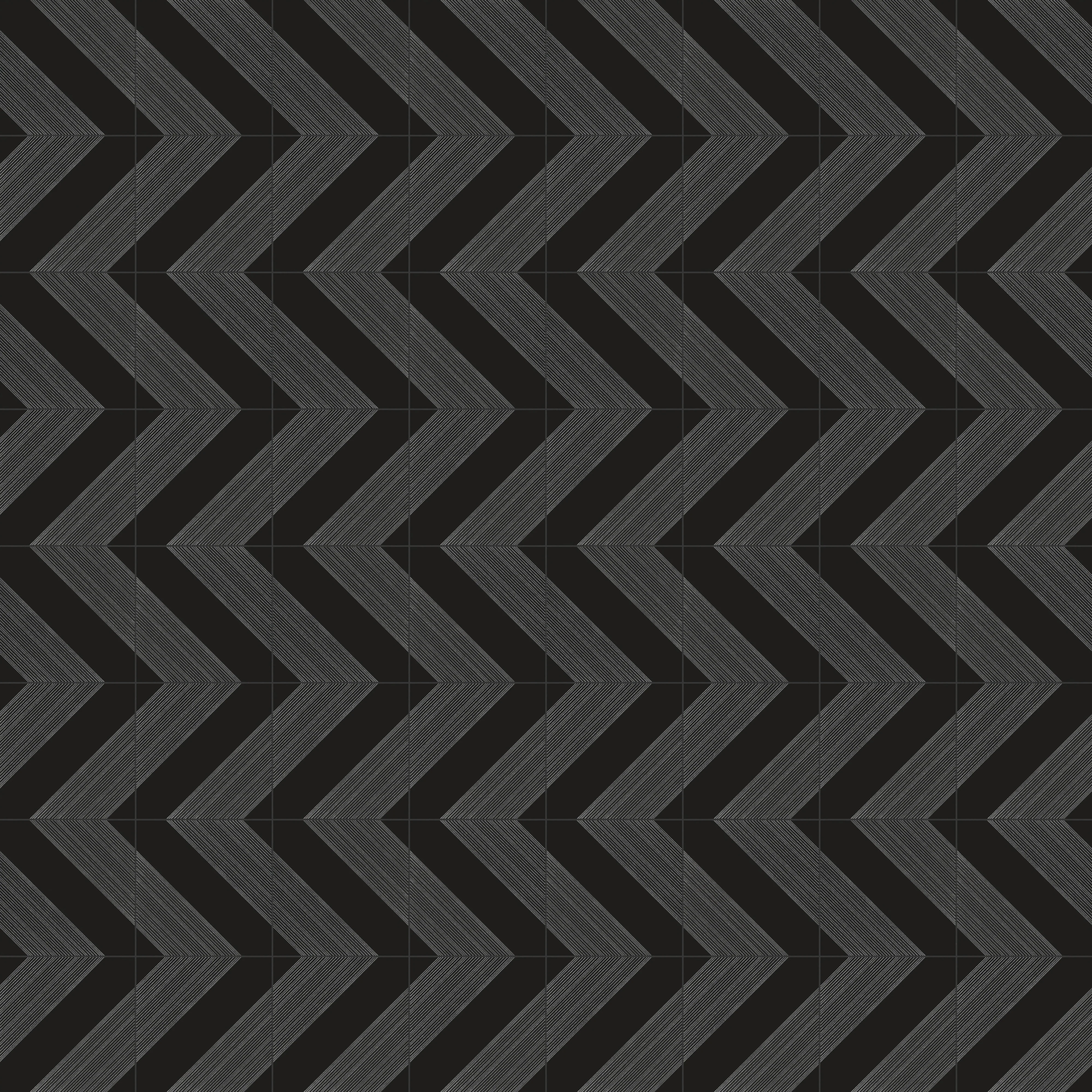 Estelle 12x12 Satin Ceramic Tile in Deco 1 Black Silver - Image 5