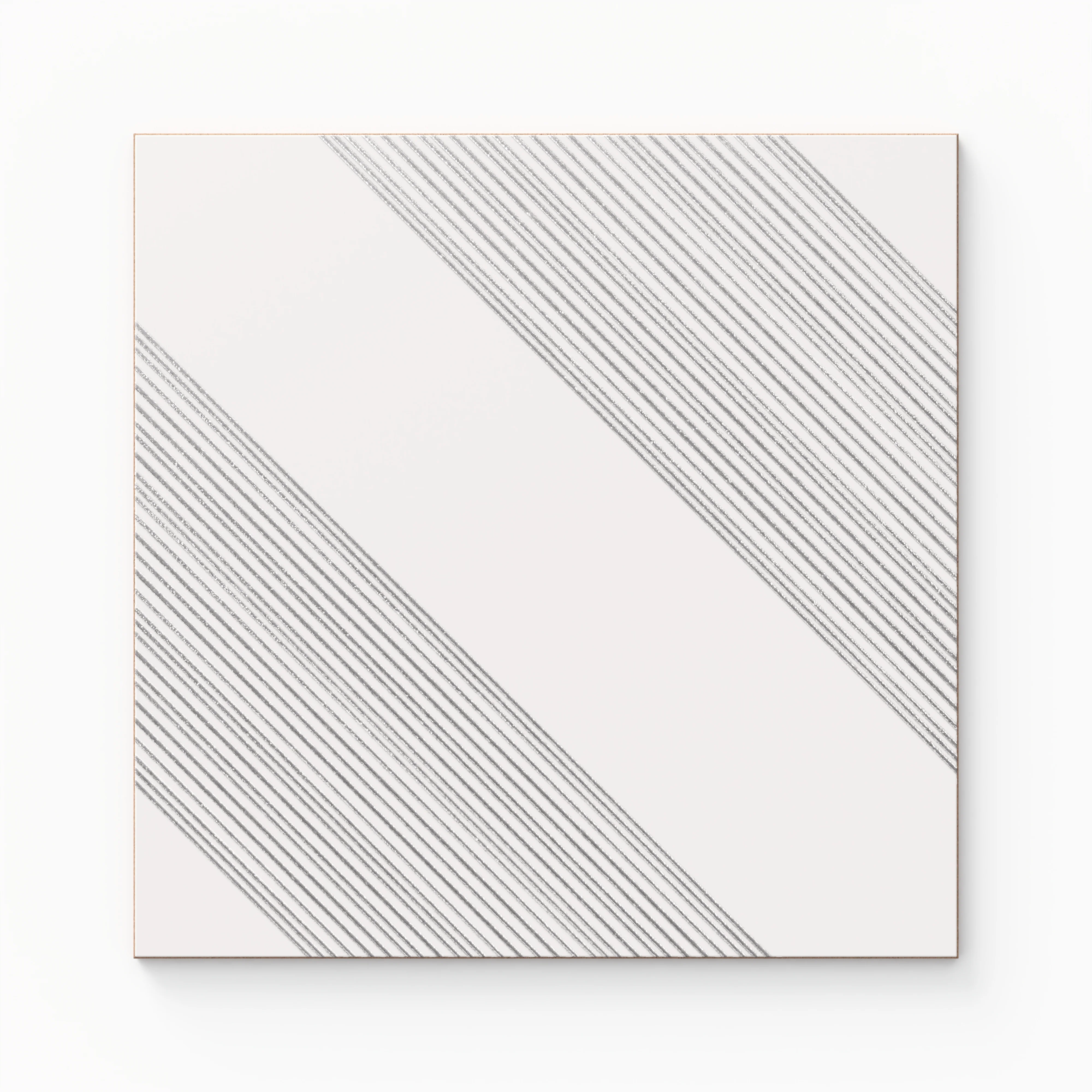 Estelle 12x12 Satin Ceramic Tile in Deco 1 White Silver - Image 2