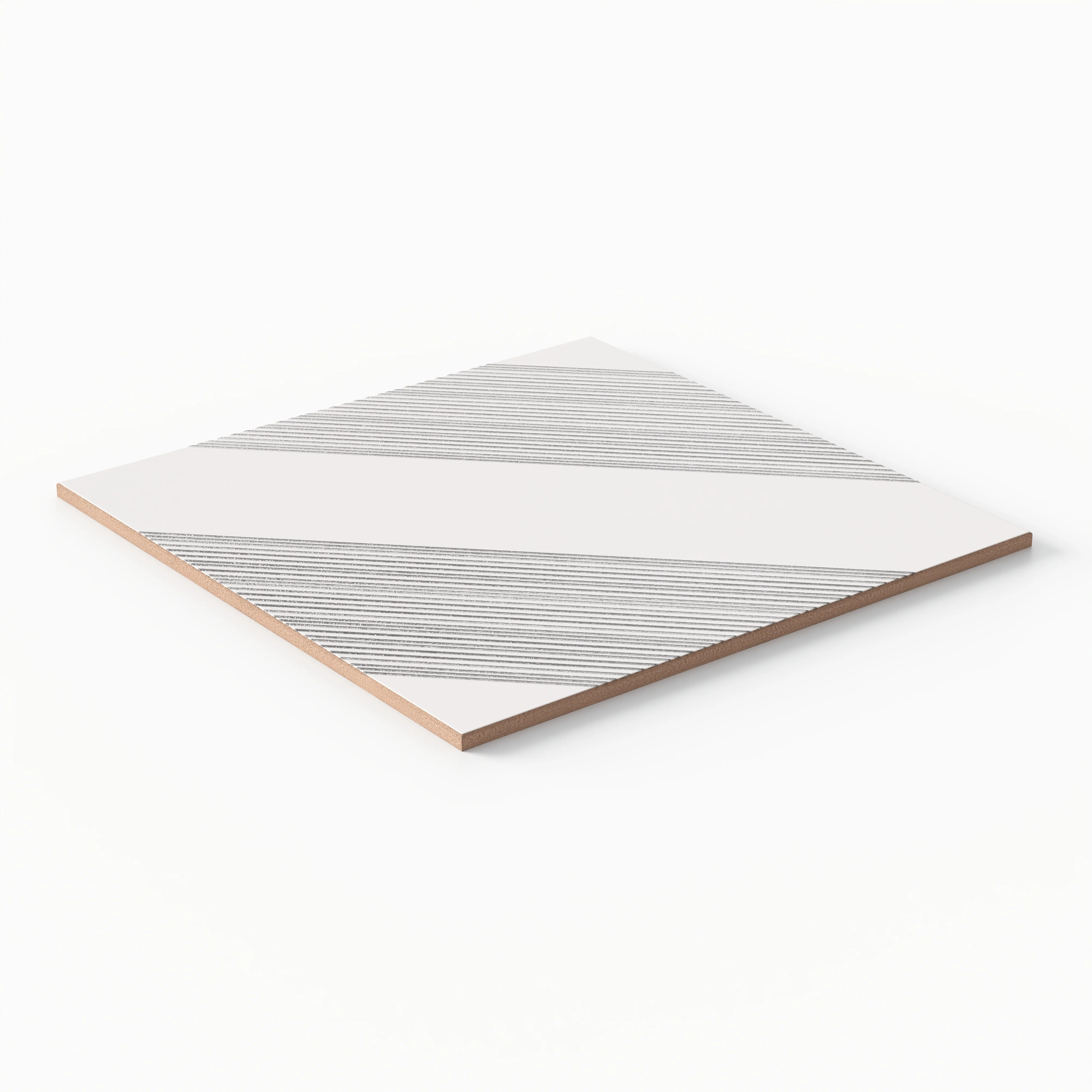 Estelle 12x12 Satin Ceramic Tile in Deco 1 White Silver - Image 3