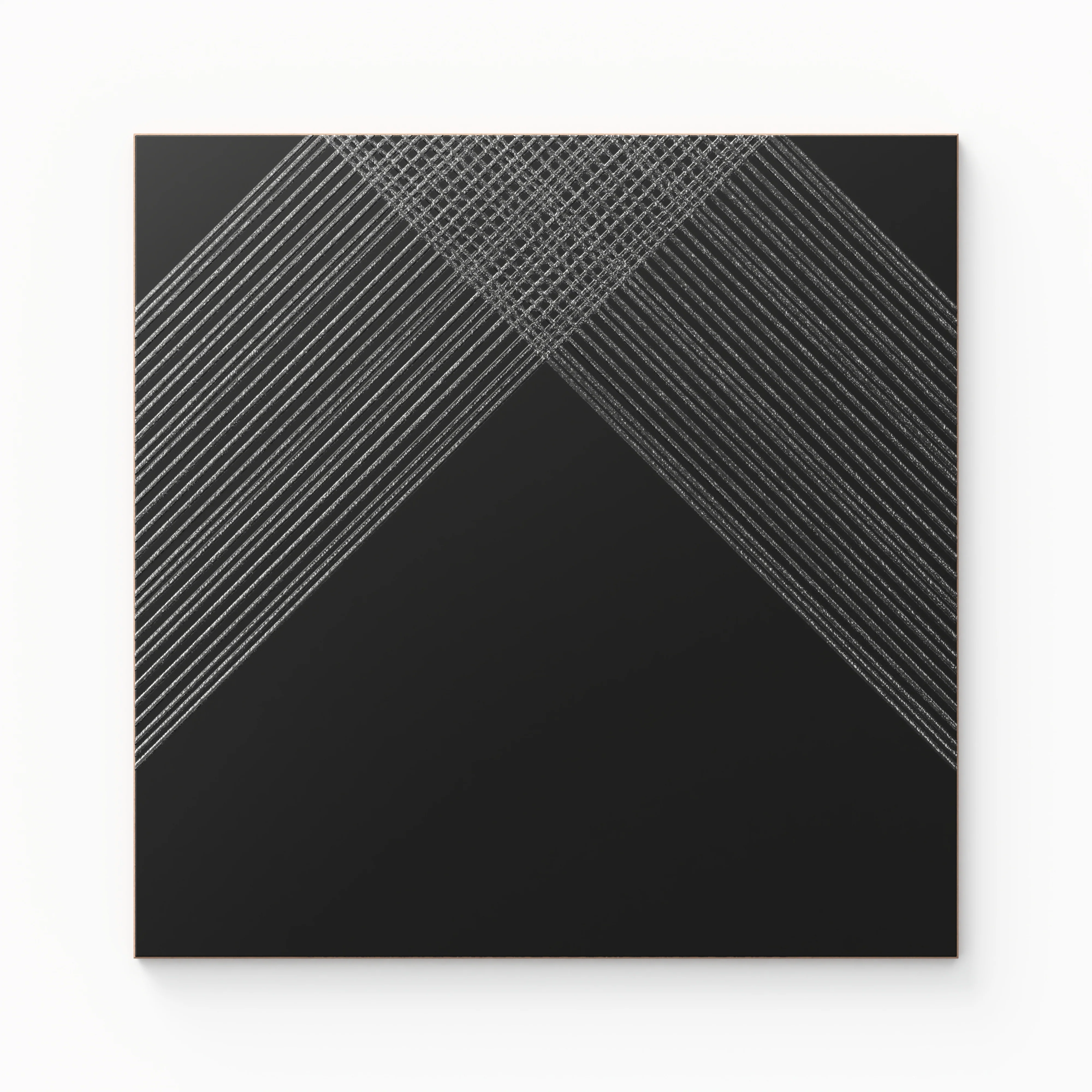 Estelle 12x12 Satin Ceramic Tile in Deco 2 Black Silver - Image 2