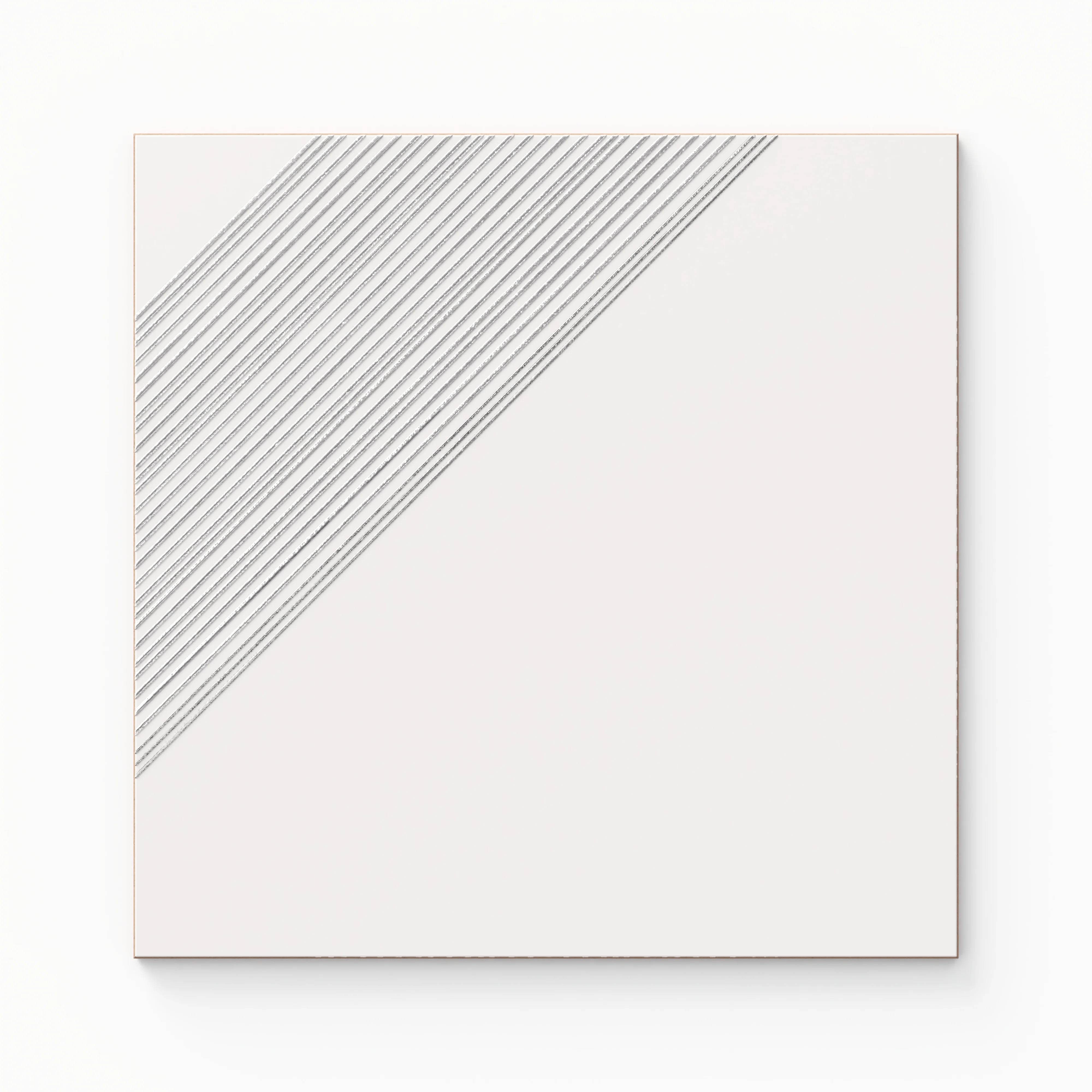 Estelle 12x12 Satin Ceramic Tile in Deco 3 White Silver - Image 2
