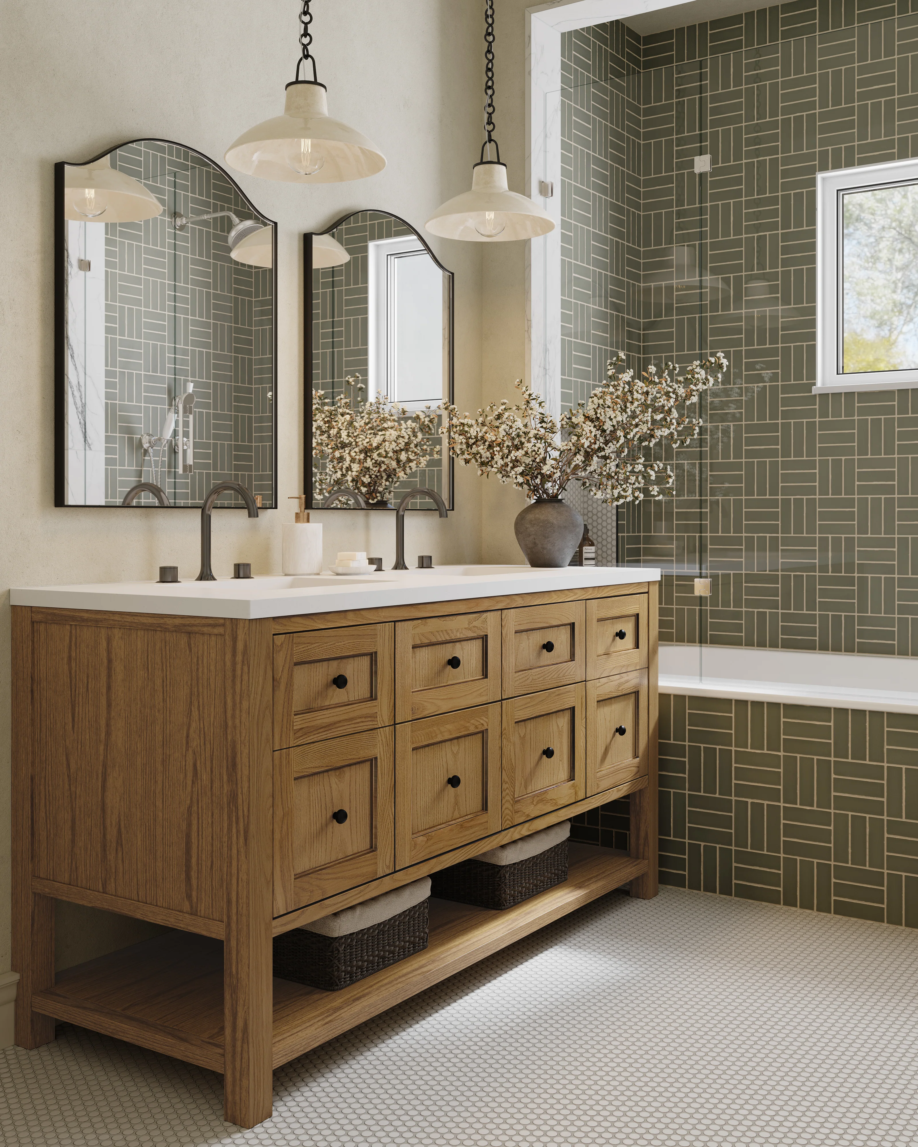 Aniston 24x48 Matte Porcelain Tile in Calacatta Quarzite - Image 19