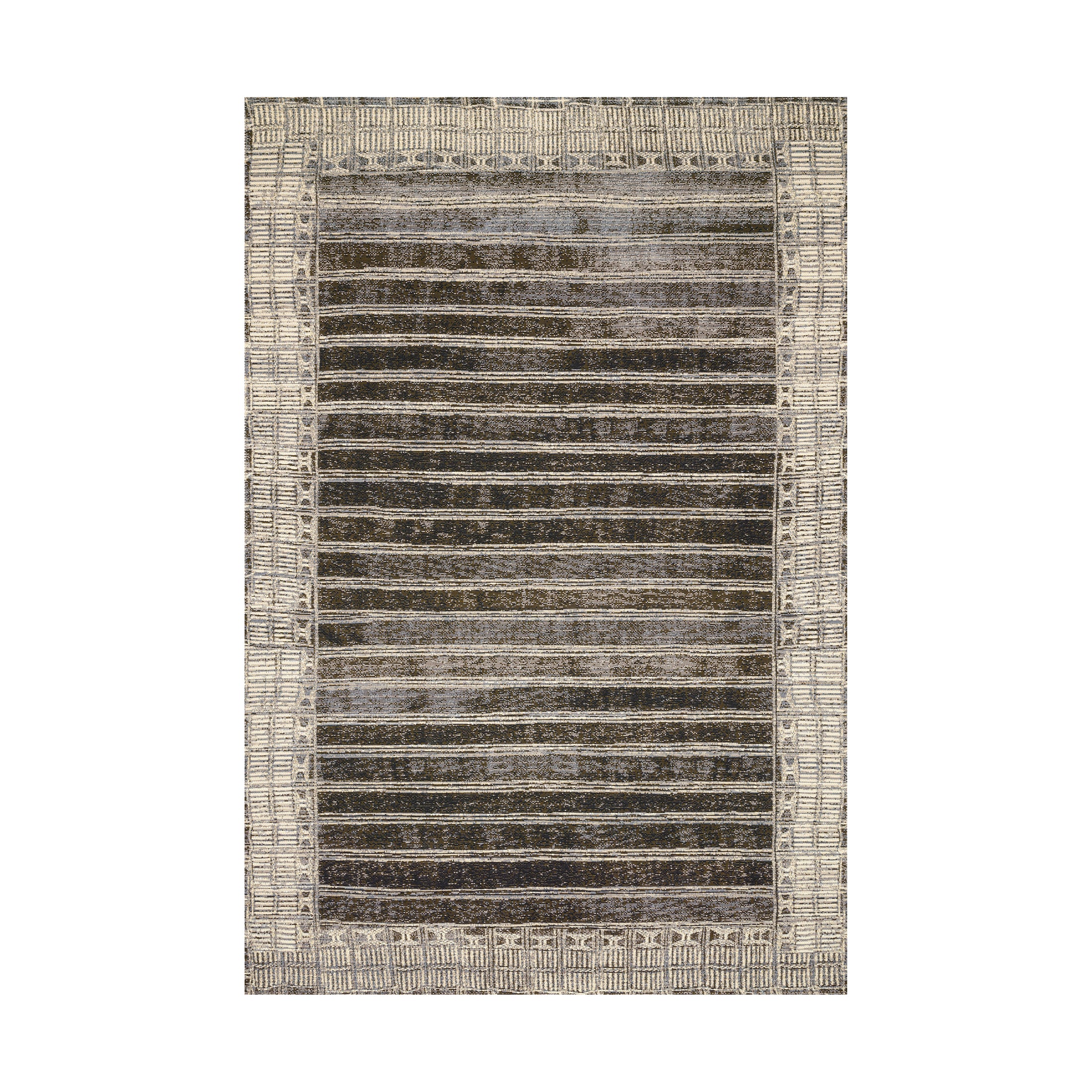 Evermere Indoor/Outdoor Rug in Charcoal / Ivory, 6'7" x 9'4"