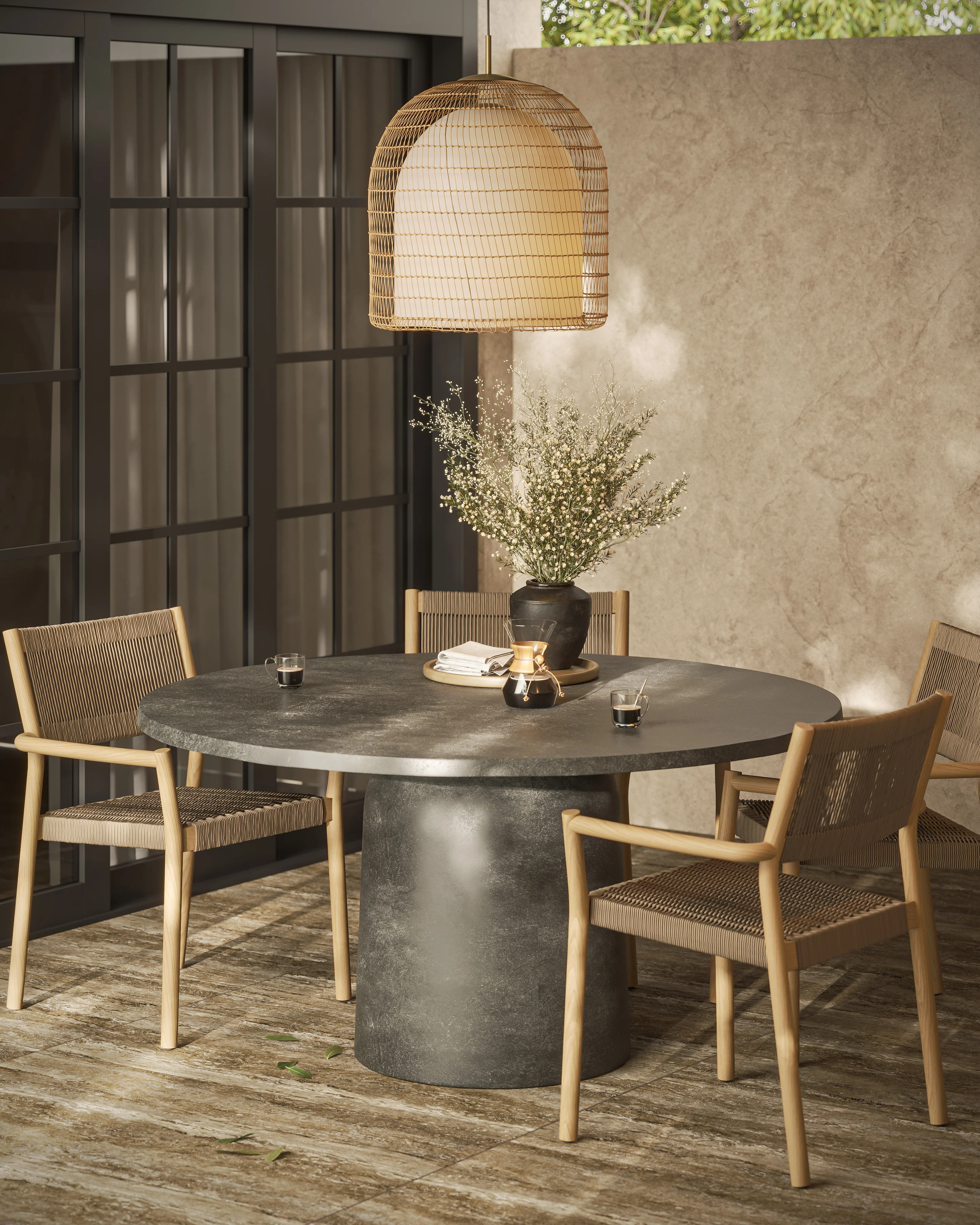 Finch 20" 1 Light Pendant in Brushed Gold/Opal Glass - Image 8