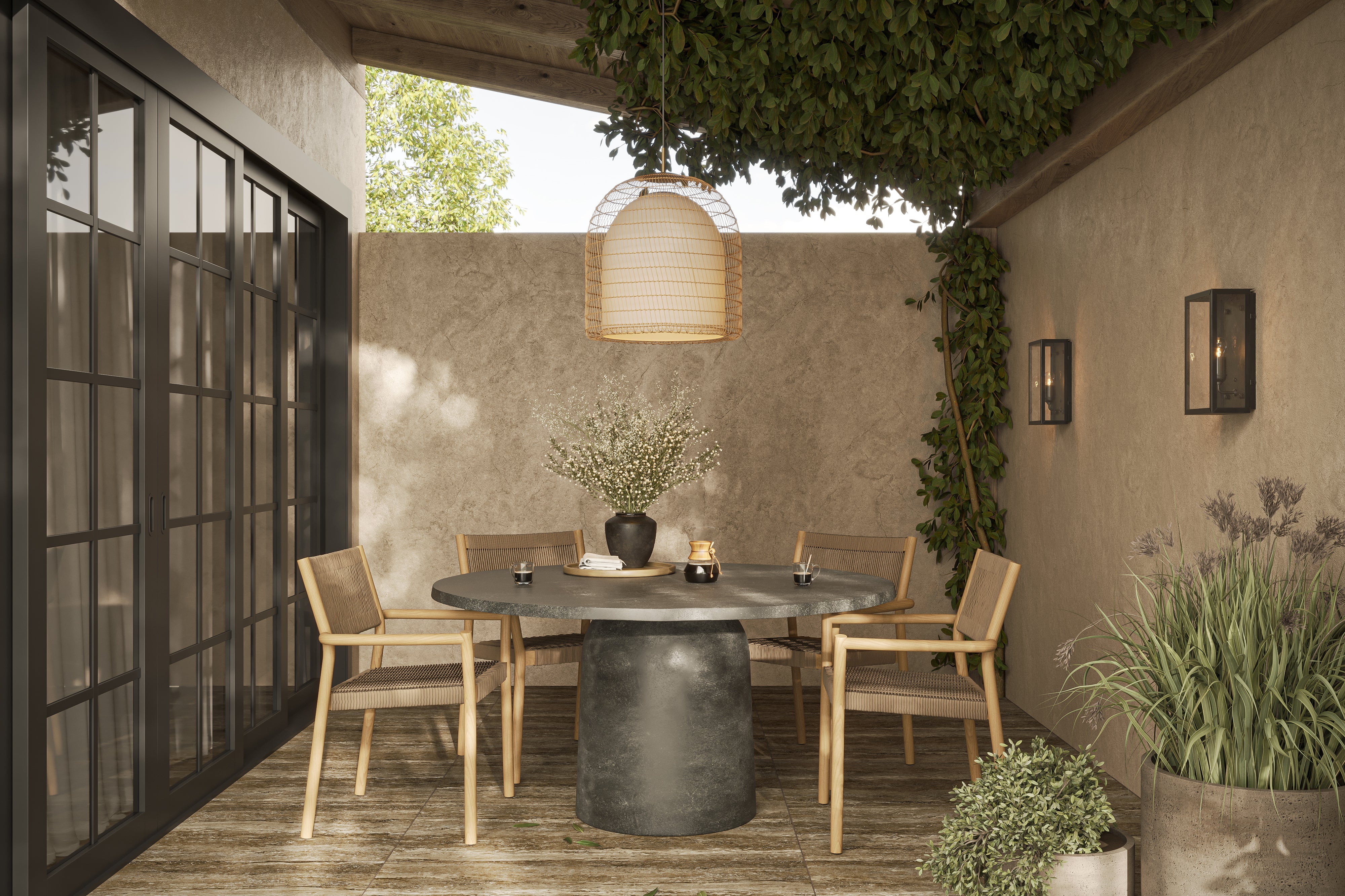 Finch 20" 1 Light Pendant in Brushed Gold/Opal Glass - Image 9