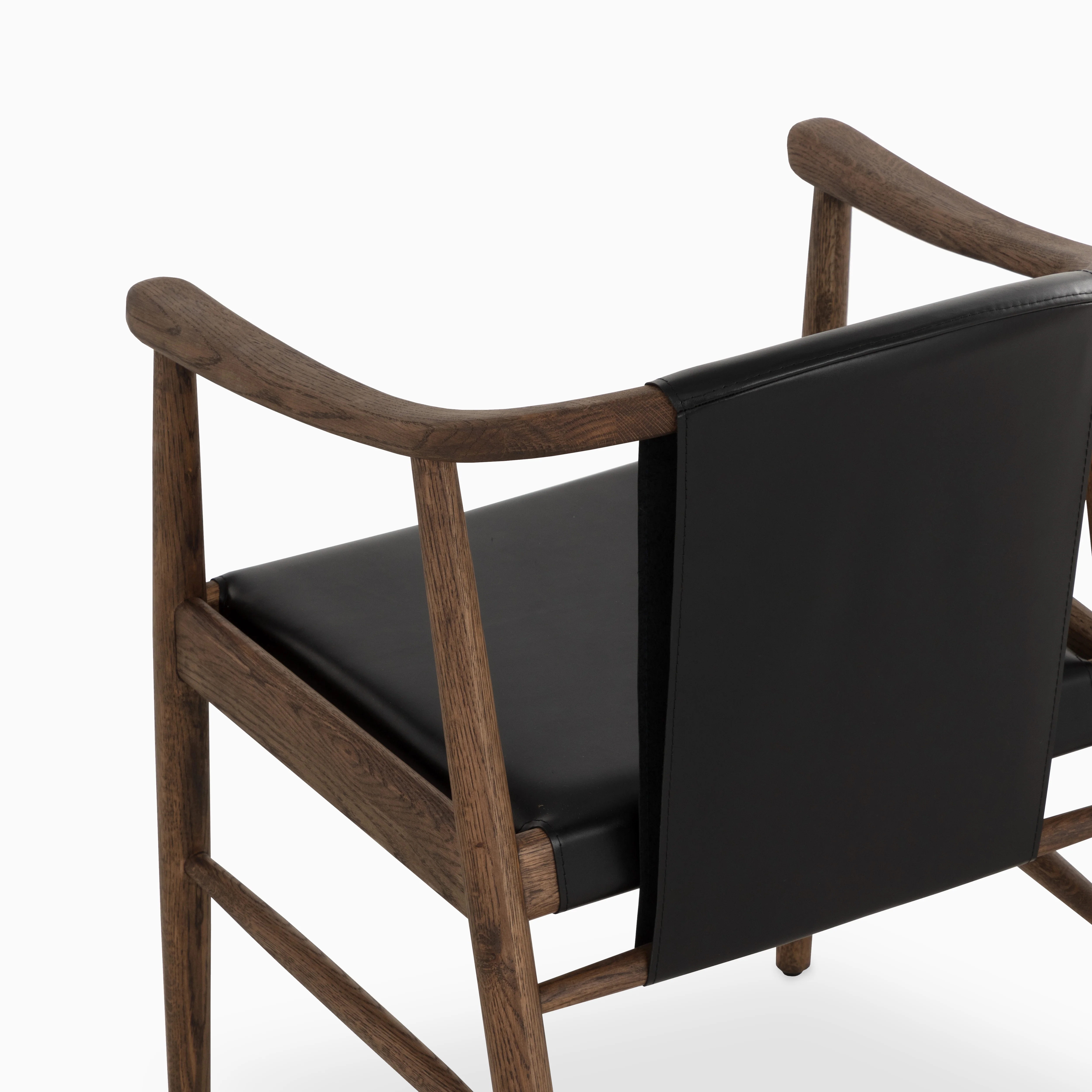 Foster Dining Chair in Onyx Leather - Image 6