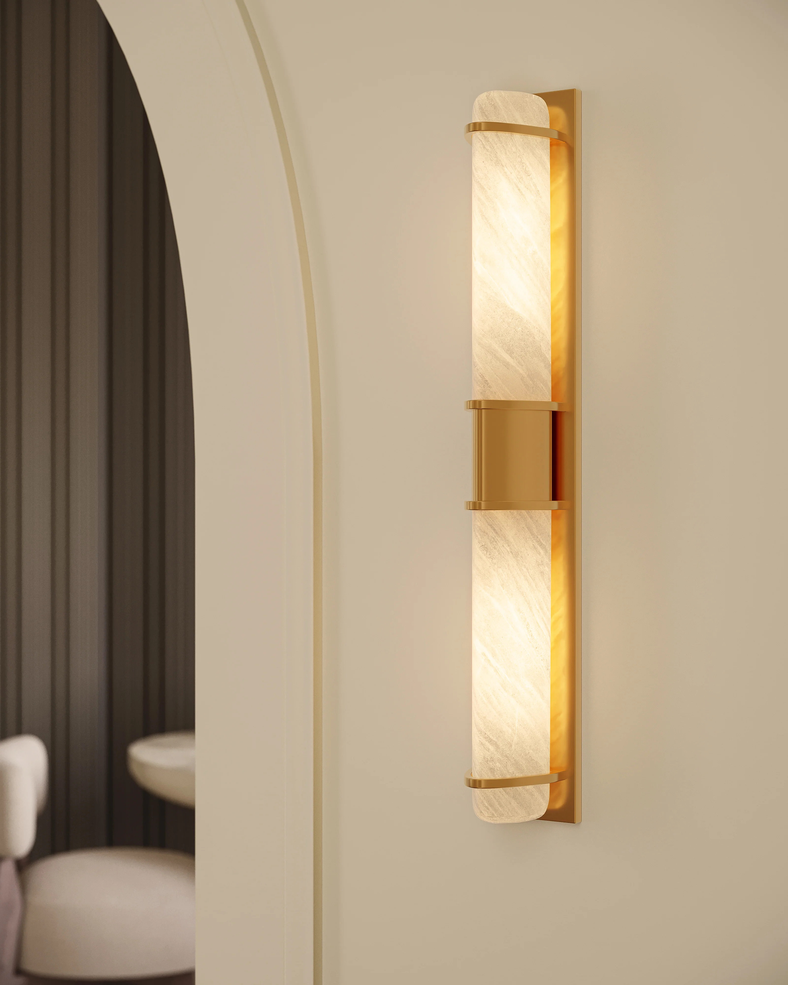 Francis Wall Sconce in Aged Brass - Image 2