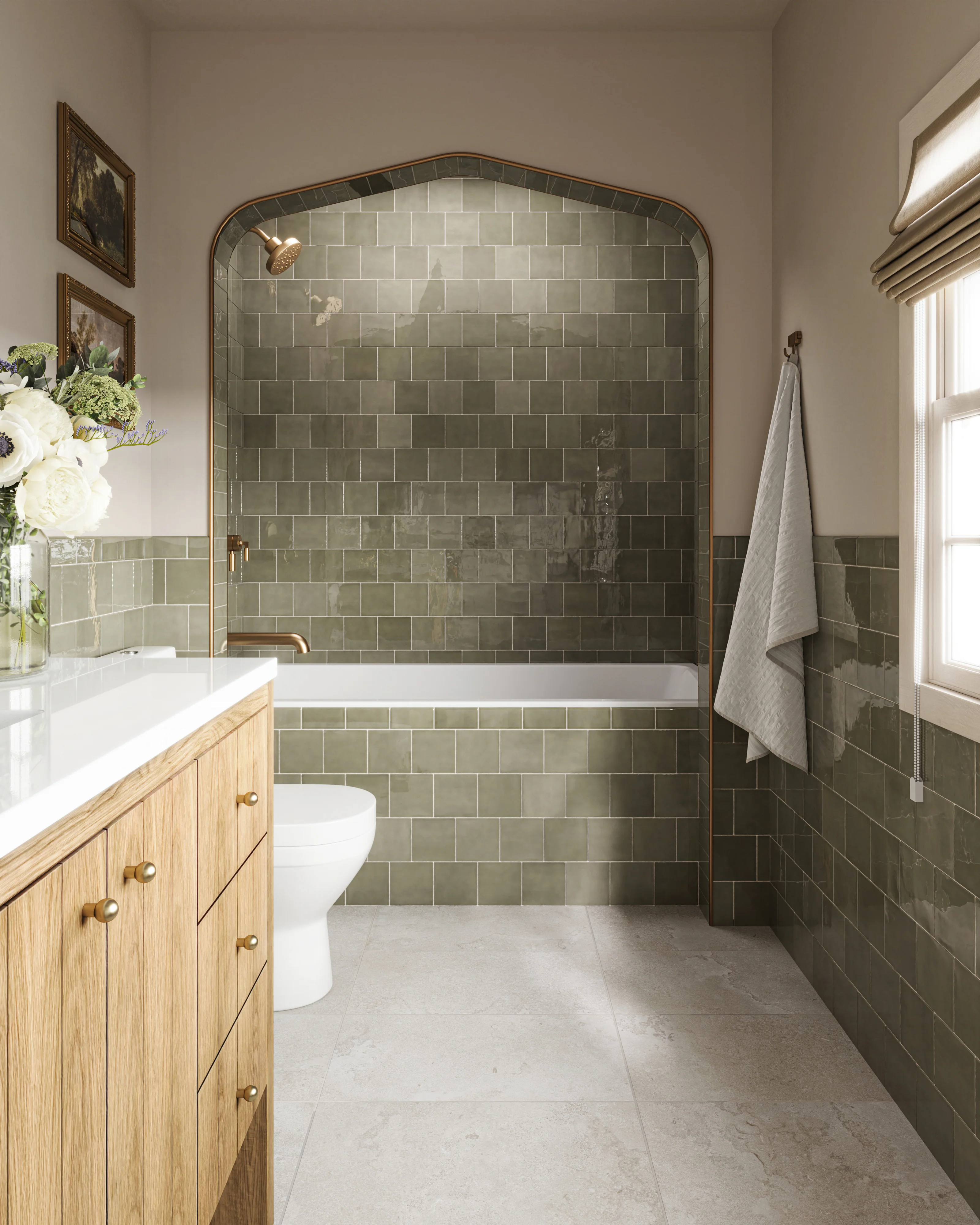 Tatum 12x24 Matte Porcelain Tile in Cross-Cut Sand - Image 2