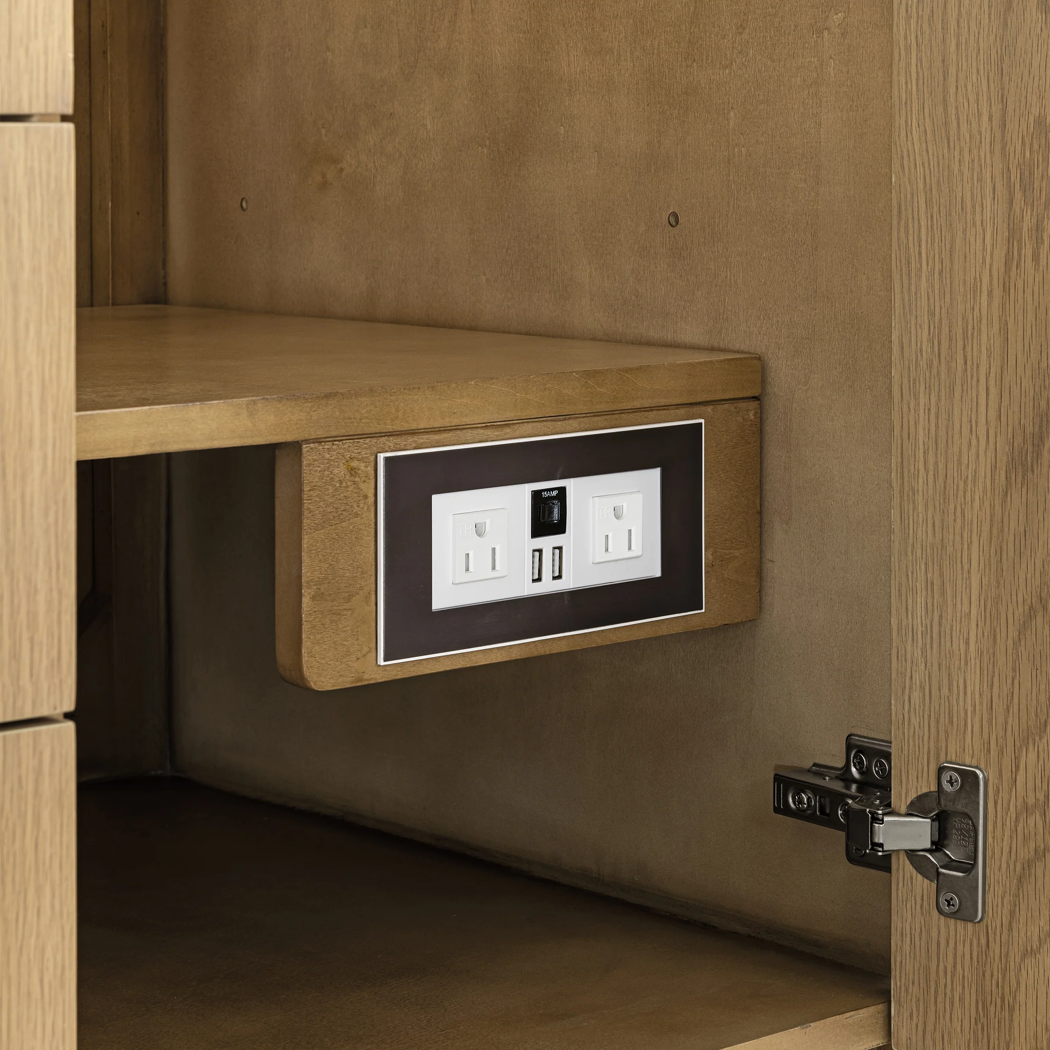Gabriella 60" Double Vanity in Light Natural Oak with 3 cm White Zeus Quartz Top - Image 10