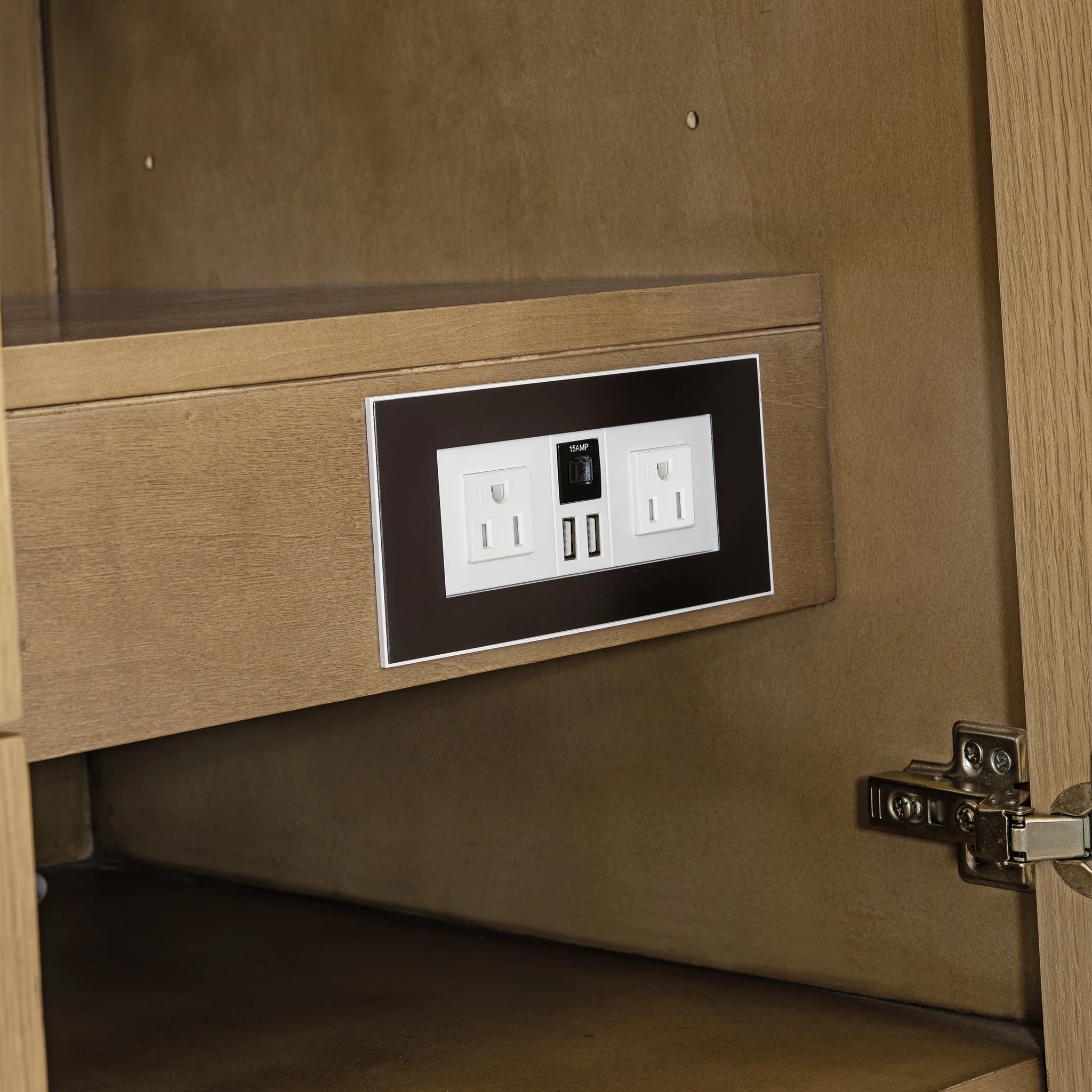 Gabriella 60" Single Vanity in Light Natural Oak with 3 cm White Zeus Quartz Top - Image 6