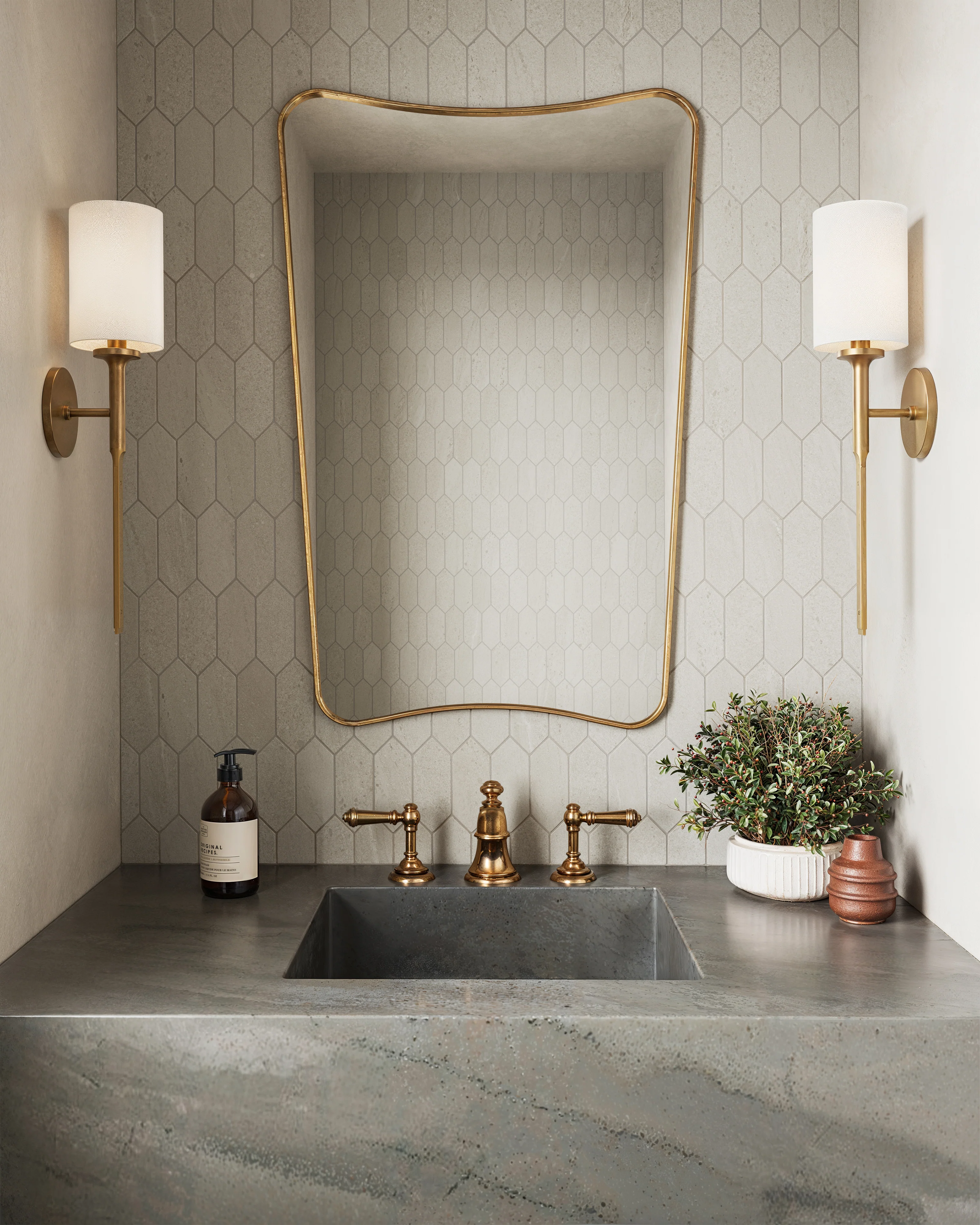 Bryce 2x5 Satin Ceramic Picket Mosaic Tile in Sand - Image 2