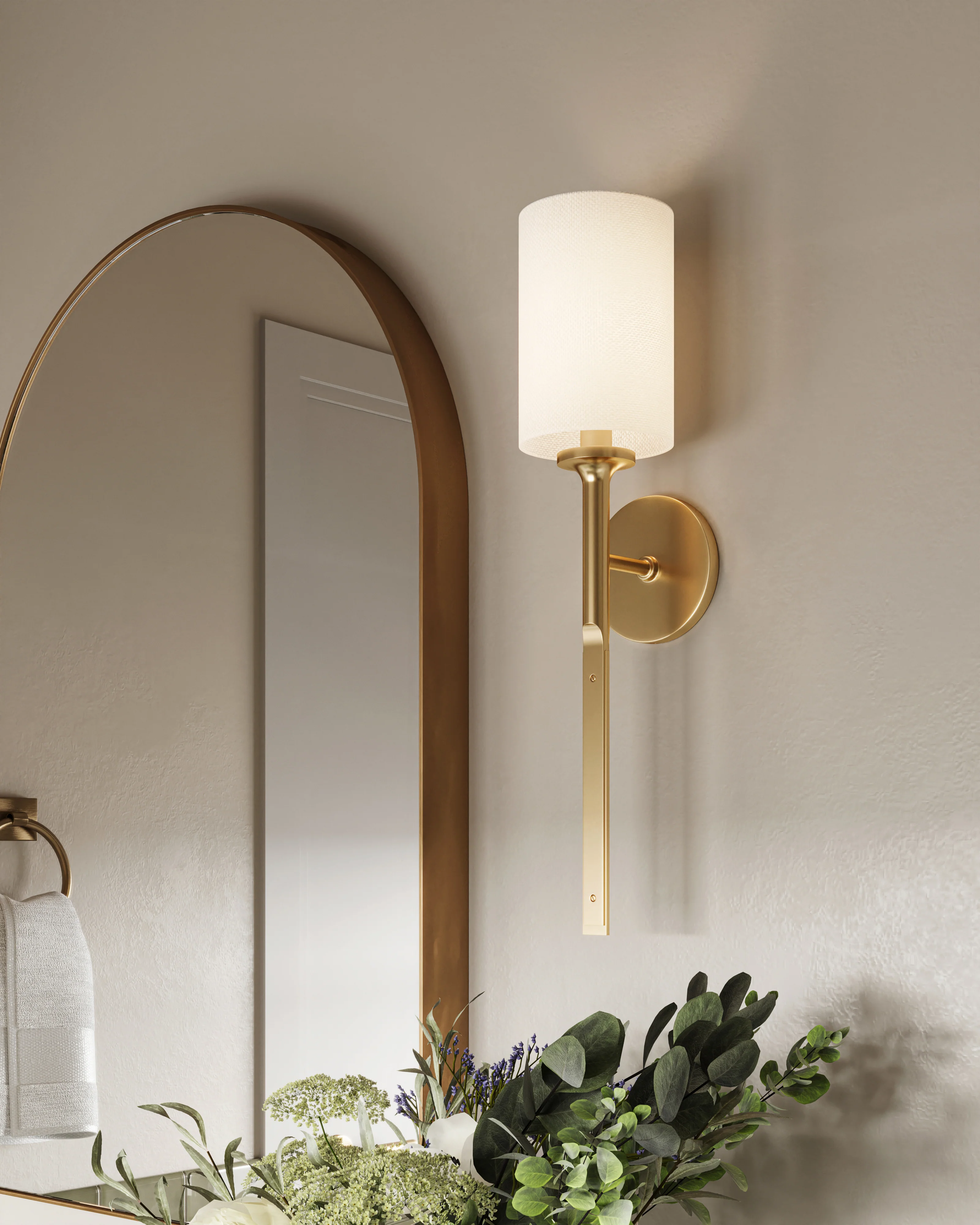 Geraldine Wall Sconce in Aged Brass - Image 7