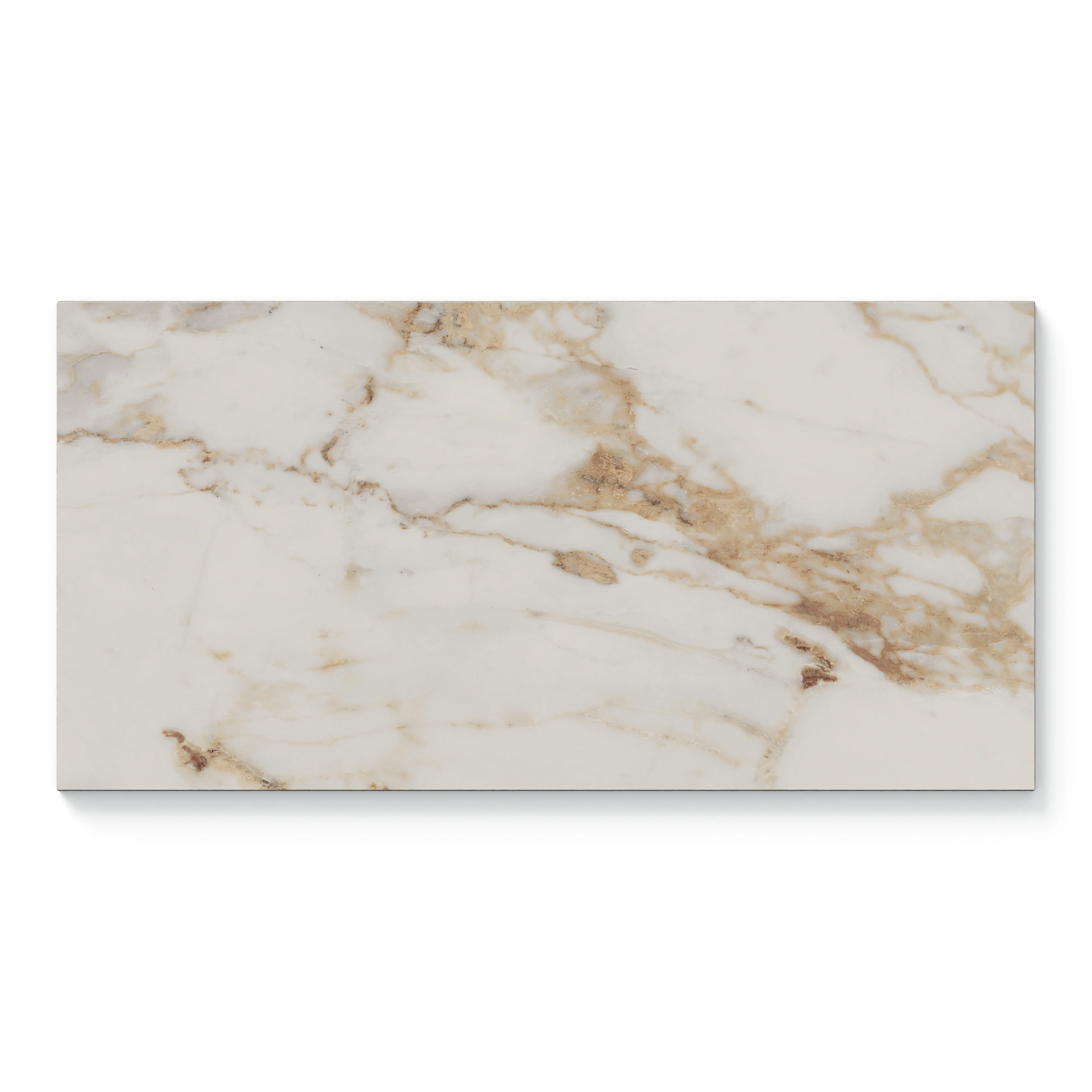Giada 12x24 Matte Porcelain Tile in Calacatta Gold - Image 3