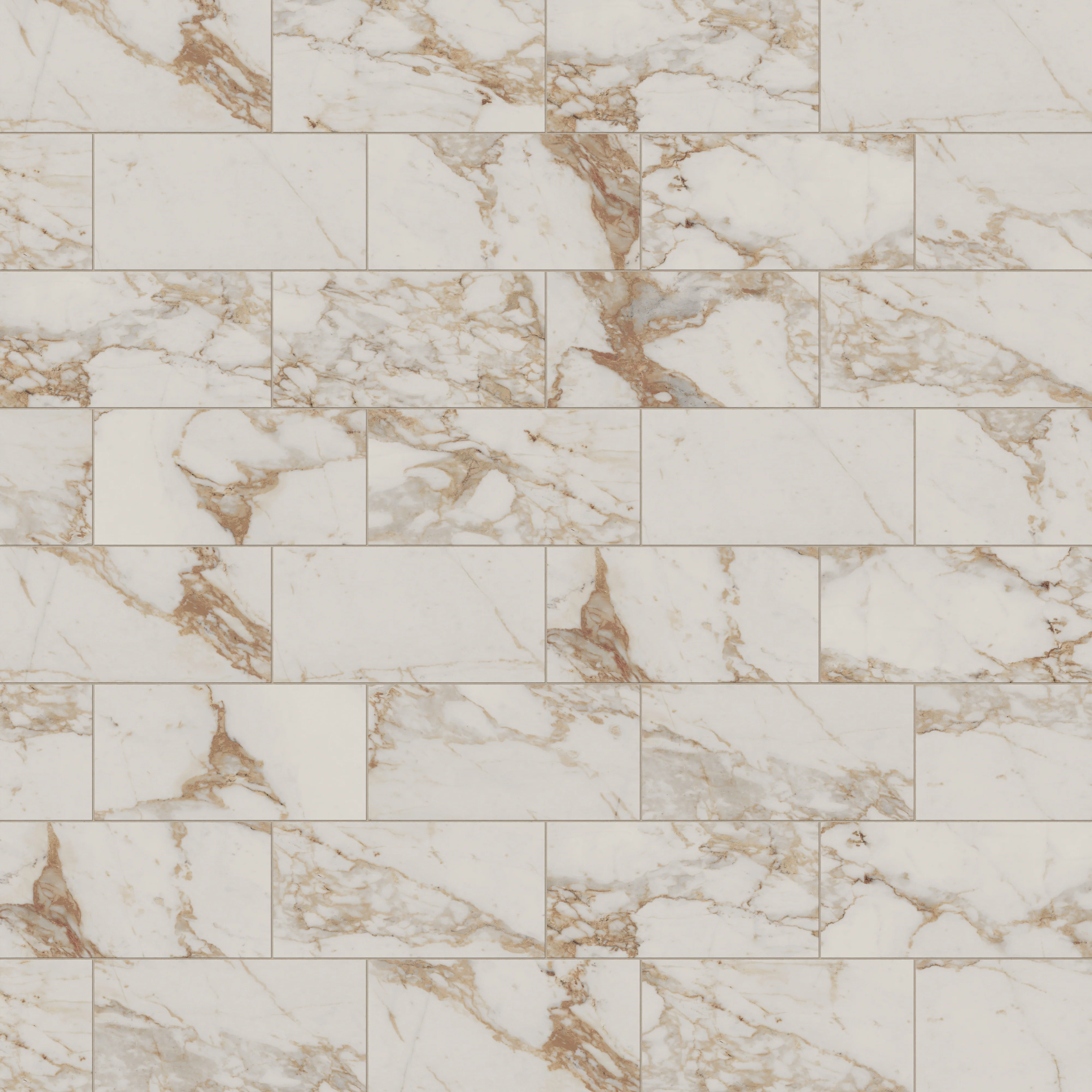 Giada 12x24 Matte Porcelain Tile in Calacatta Gold - Image 9