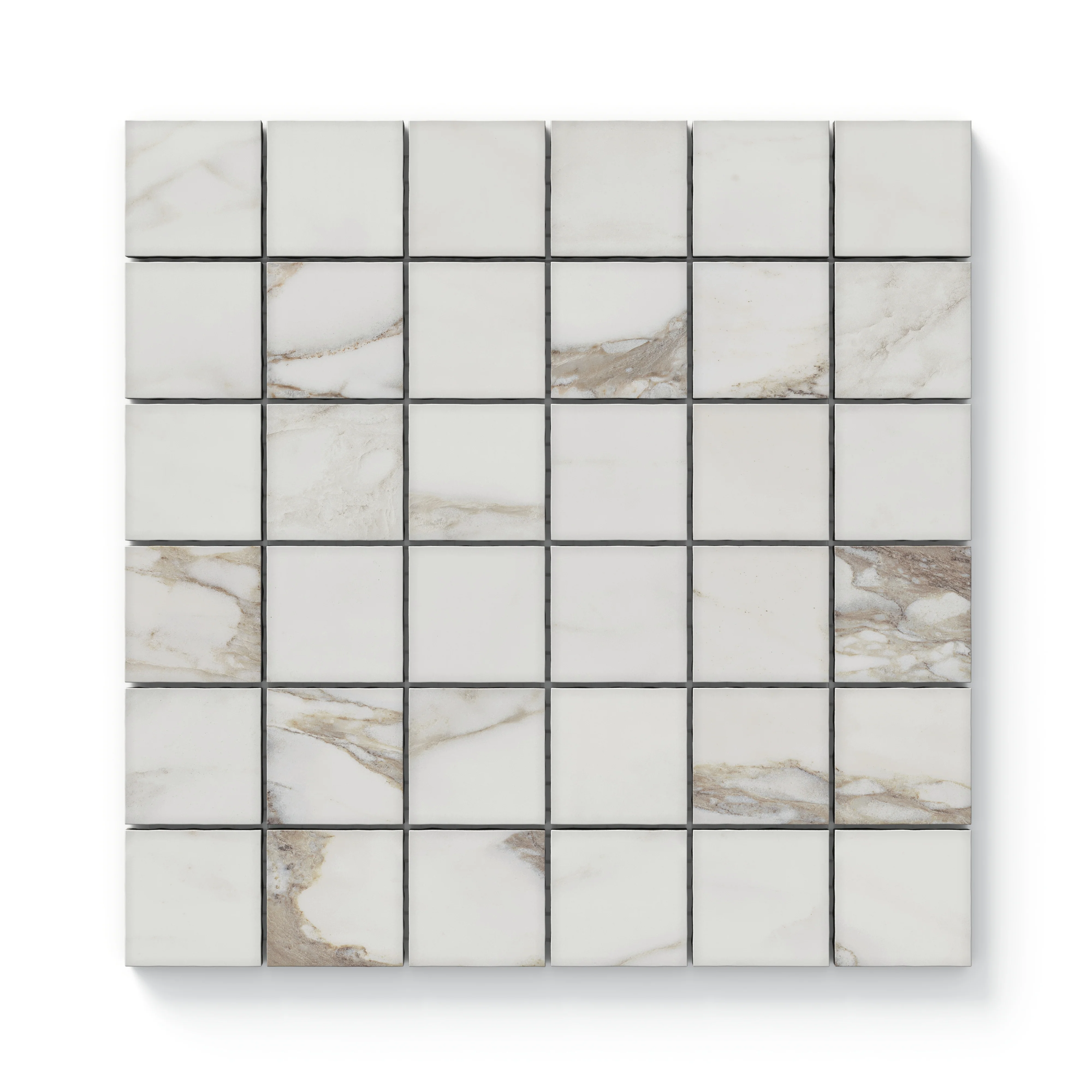 Giada 2x2 Matte Porcelain Mosaic Tile in Renoir