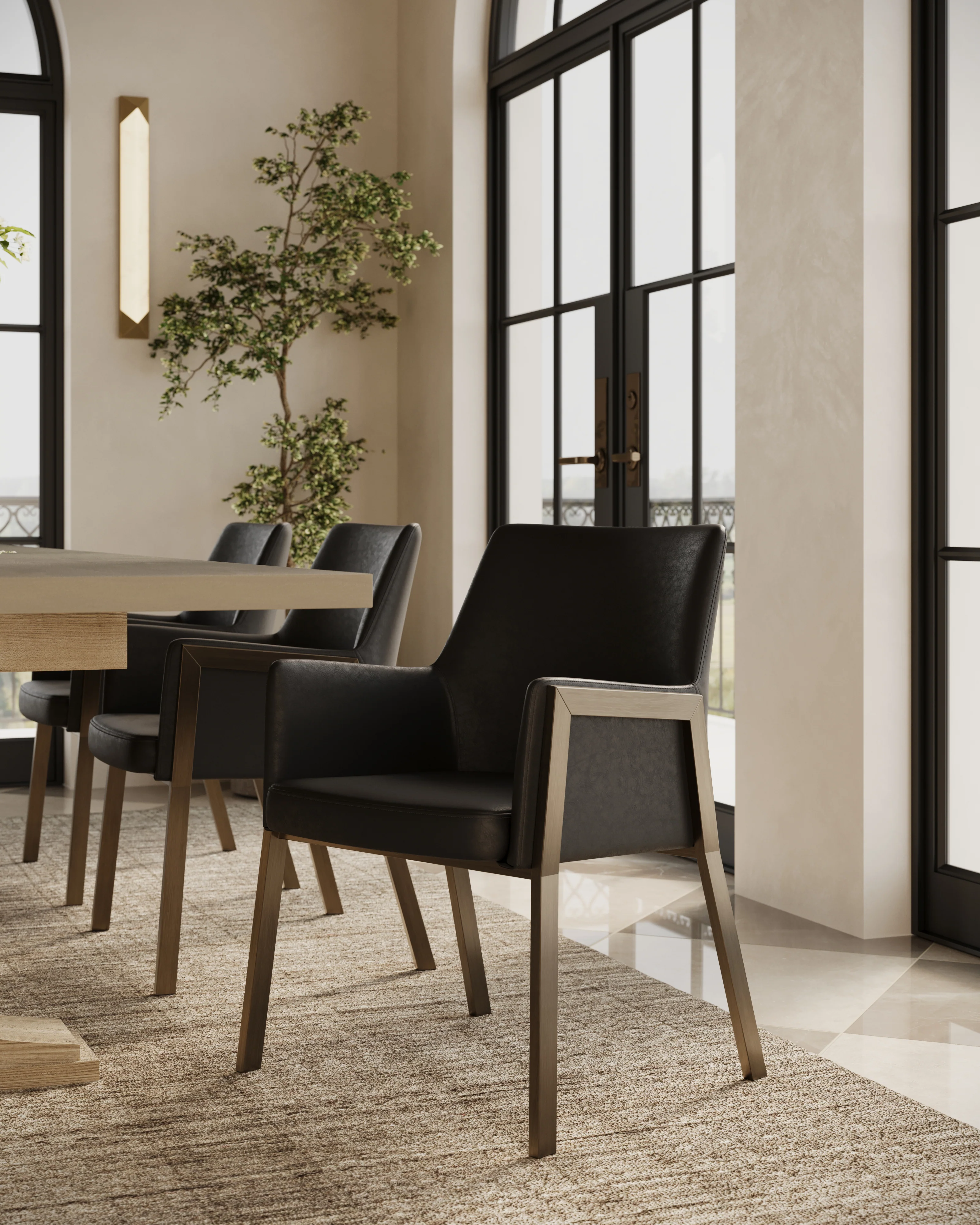 Gideon Dining Chair in Black - Image 2