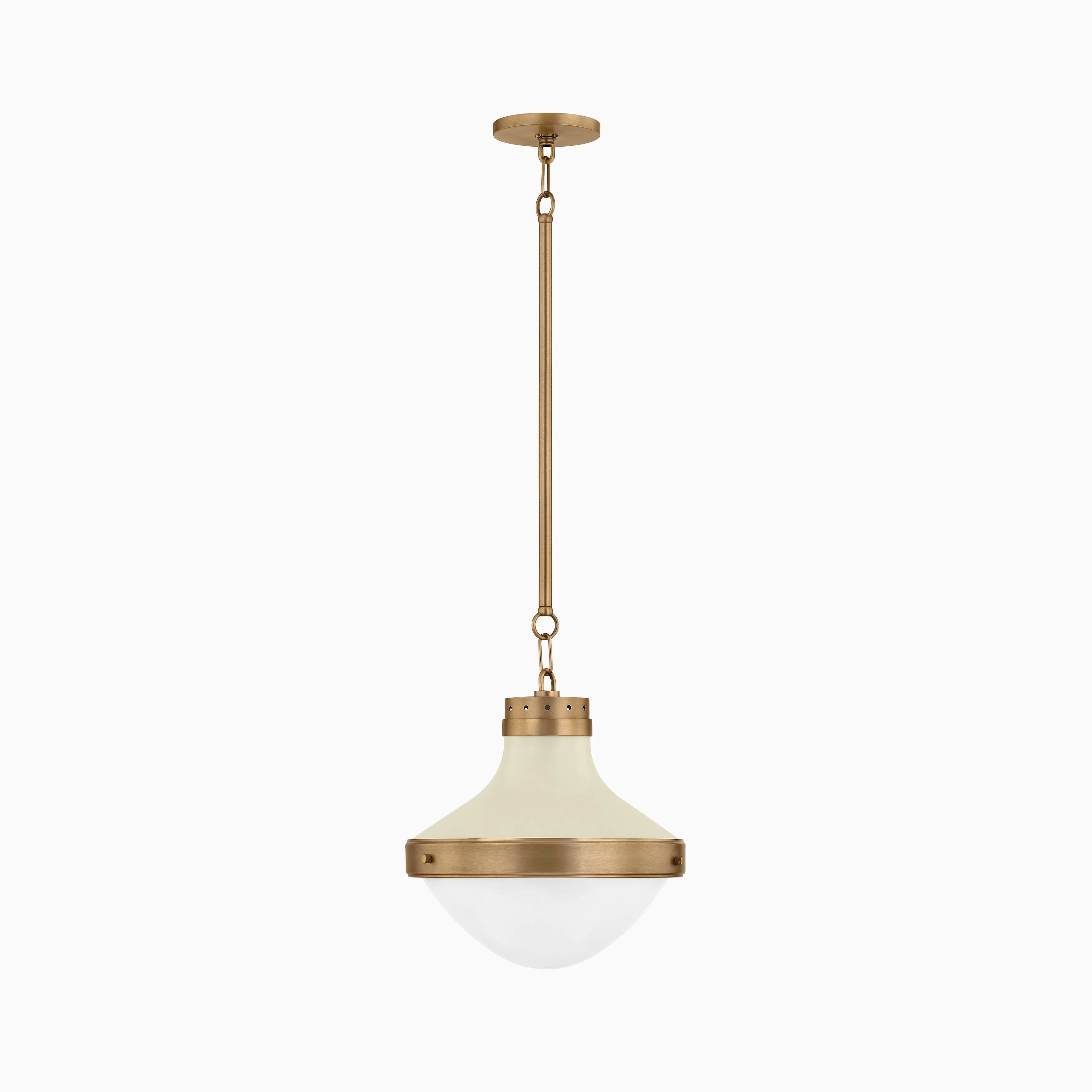 Grady Pendant in Patina Brass and Soft Sand - Image 6