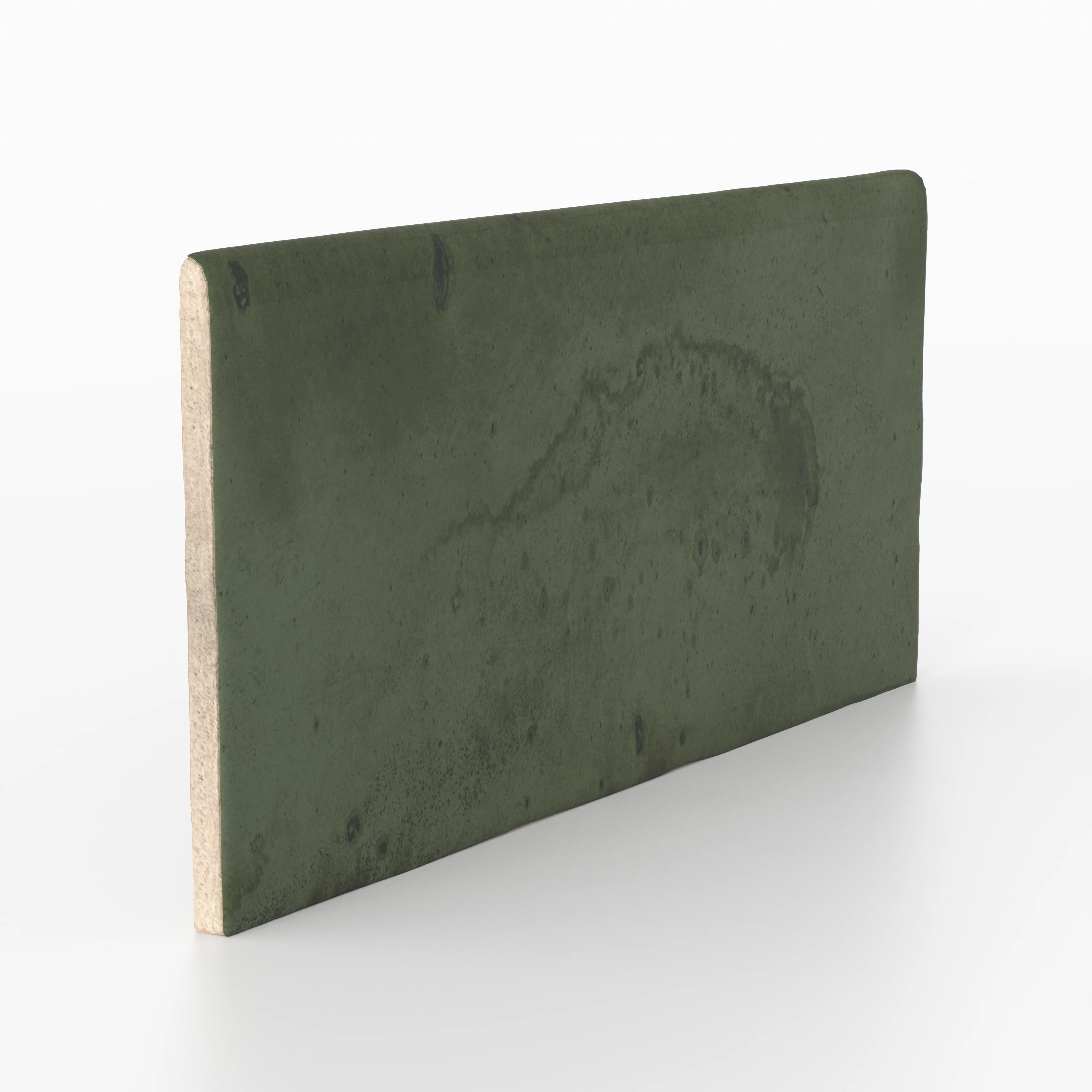 Graham 3x6 Bullnose Glossy Ceramic Tile in Moss - Image 2