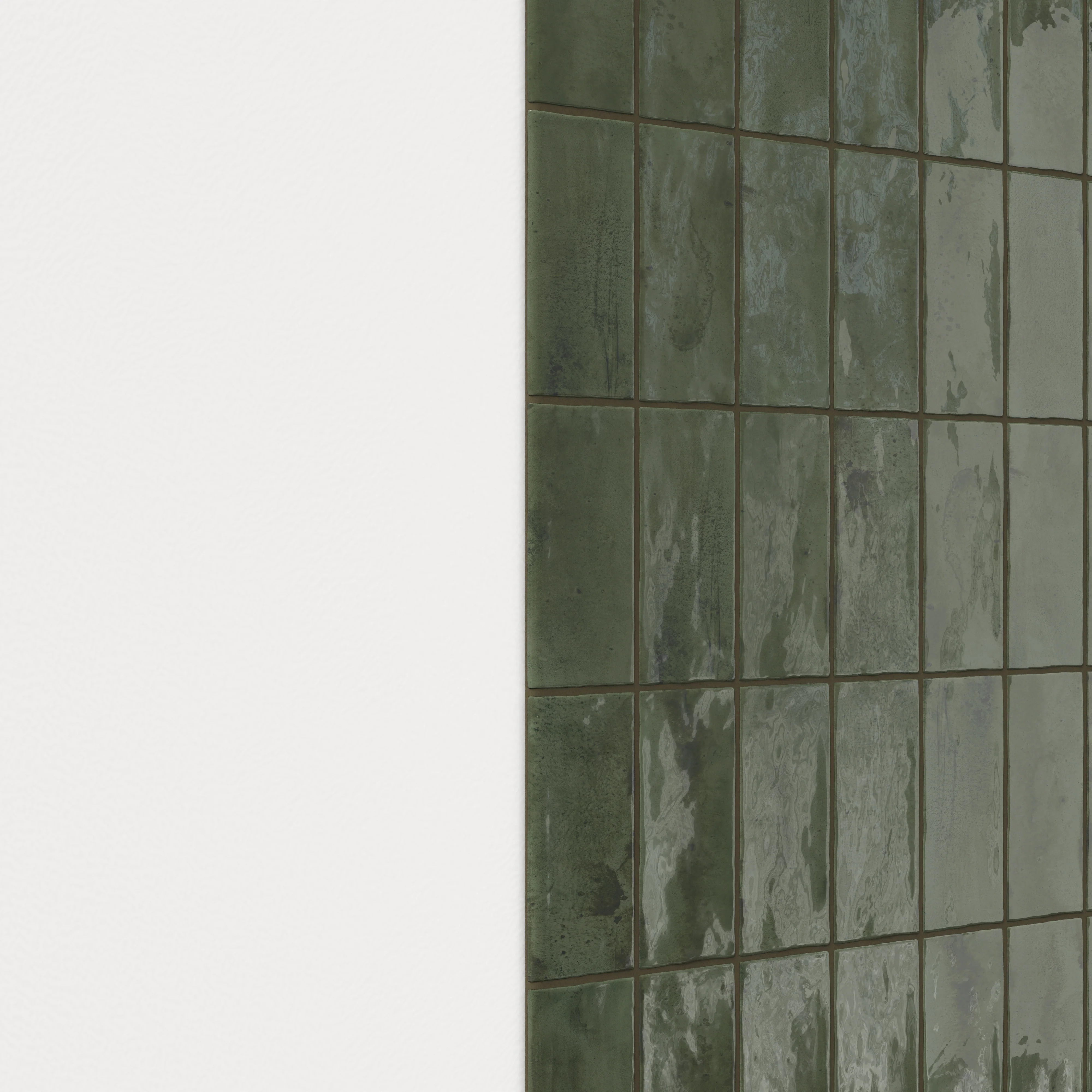 Graham 3x6 Bullnose Glossy Ceramic Tile in Moss - Image 3