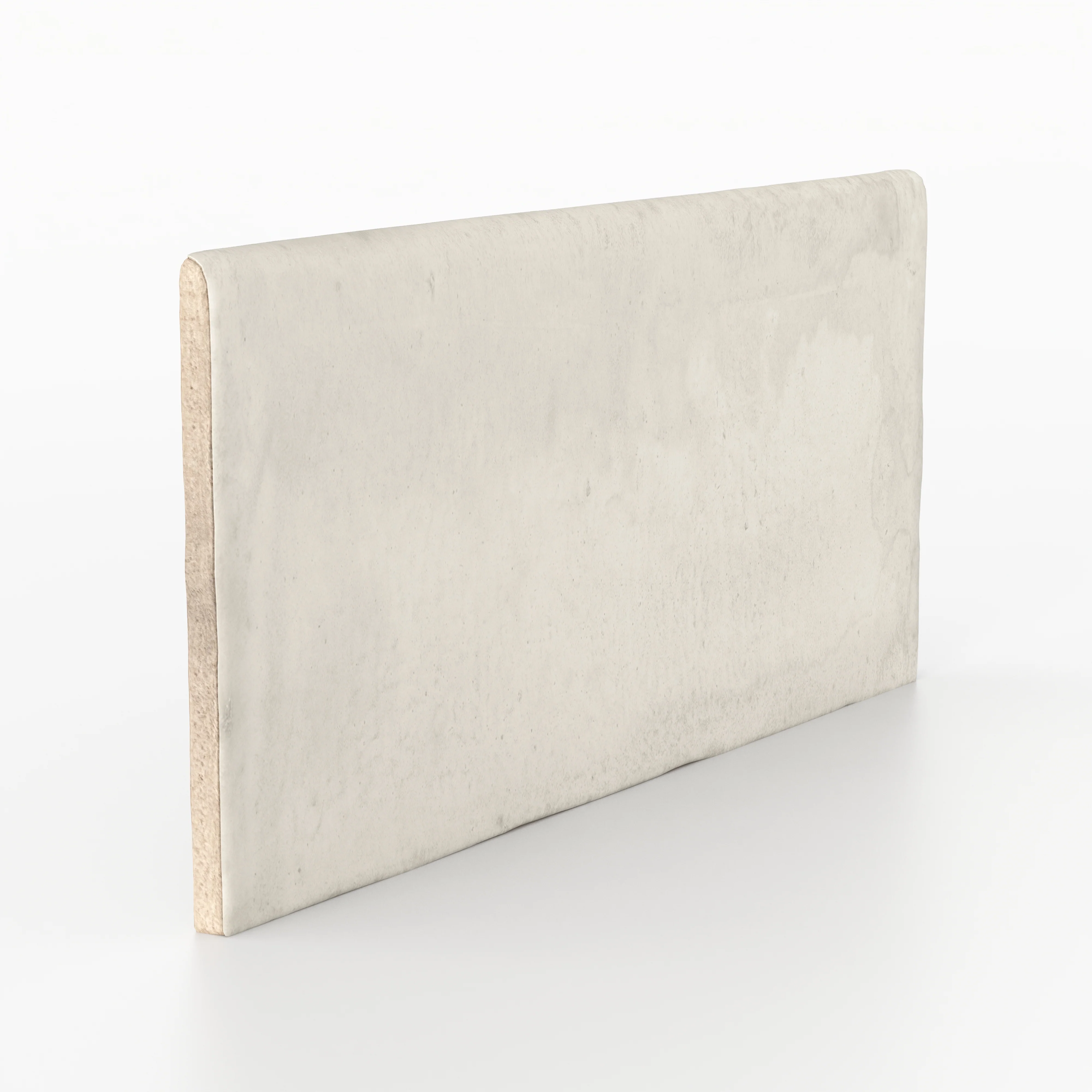 Graham 3x6 Bullnose Glossy Ceramic Tile in Off White - Image 2