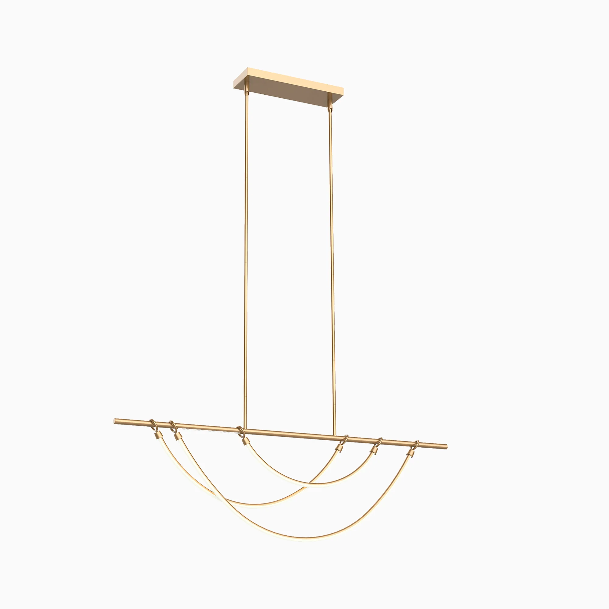 Greer 48" LED Linear Pendant in Vintage Brass